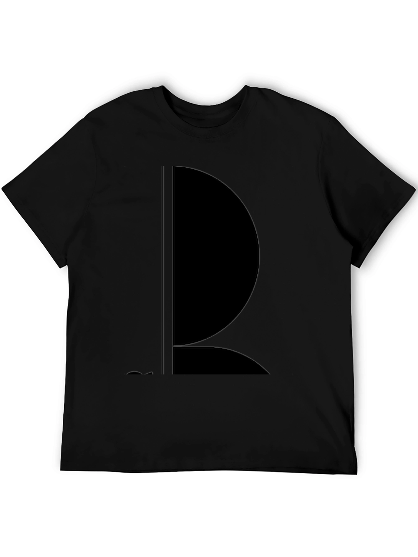 Minimalist Black Tee - Abstract Design