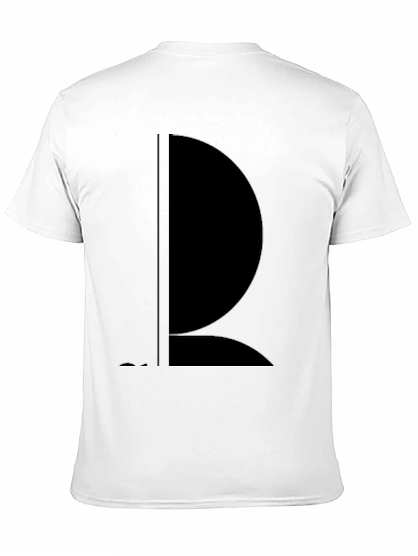 Minimalist Black Tee - Abstract Design