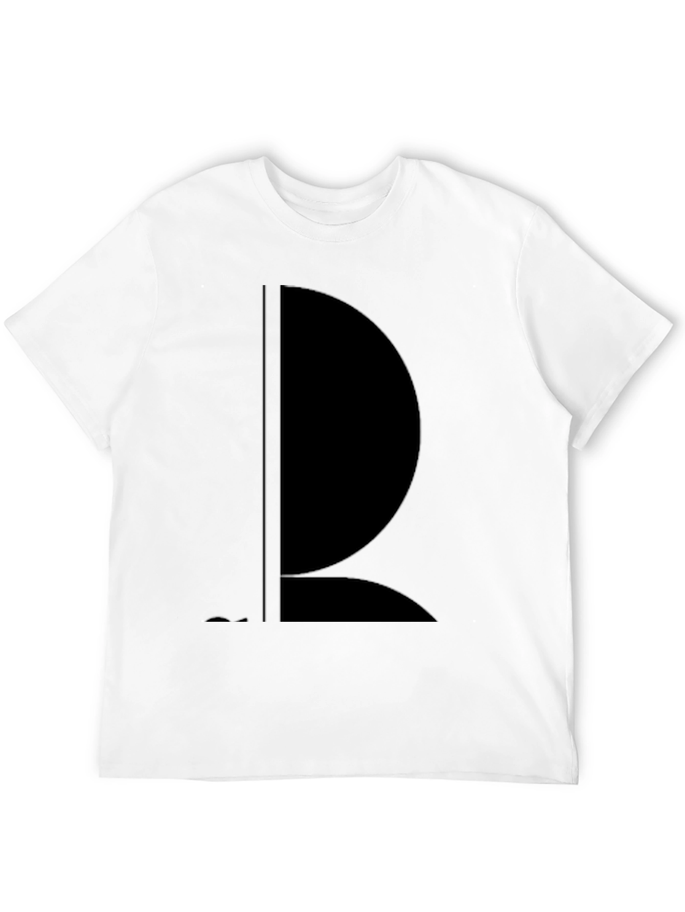 Minimalist Black Tee - Abstract Design