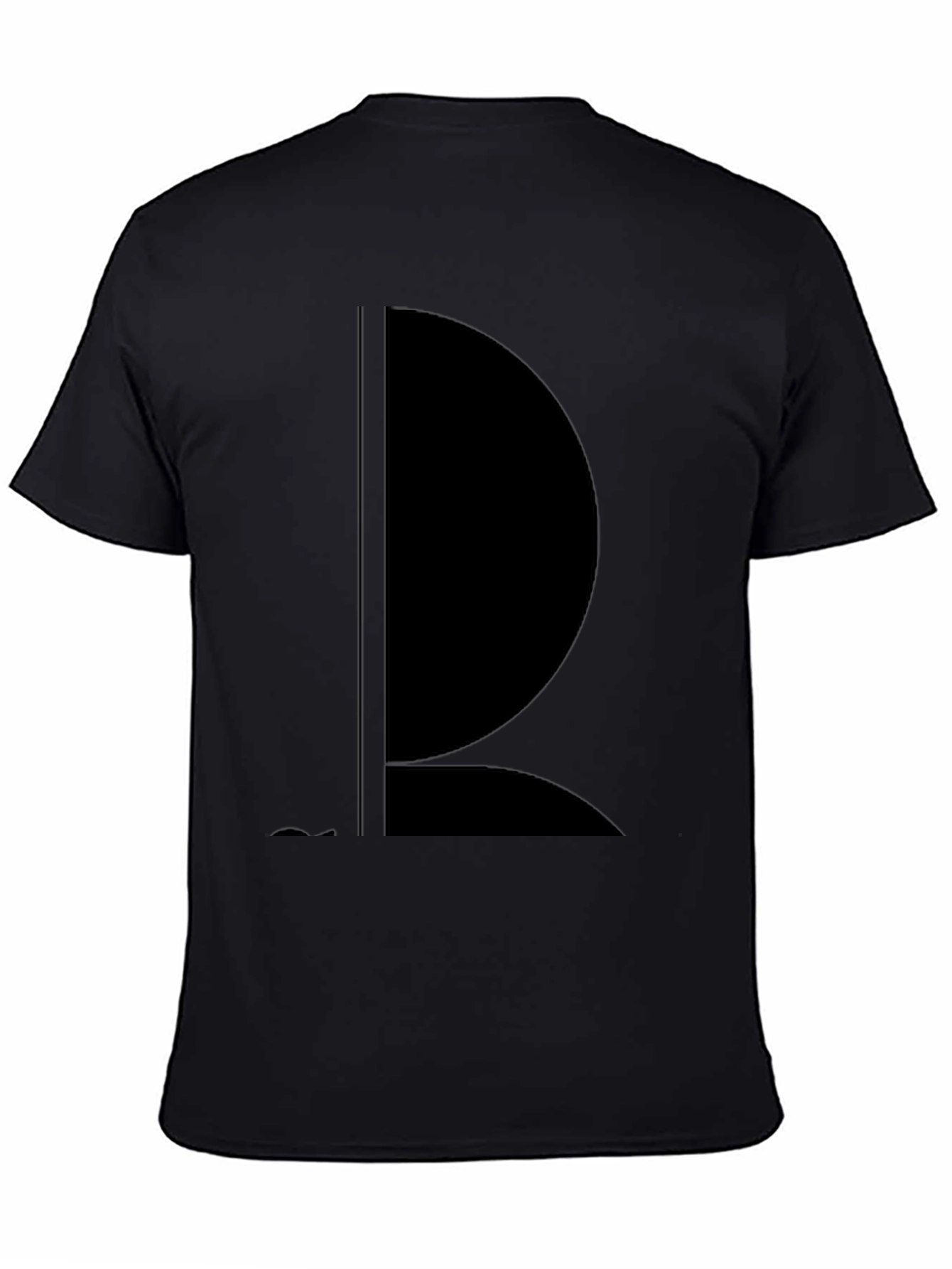 Minimalist Black Tee - Abstract Design