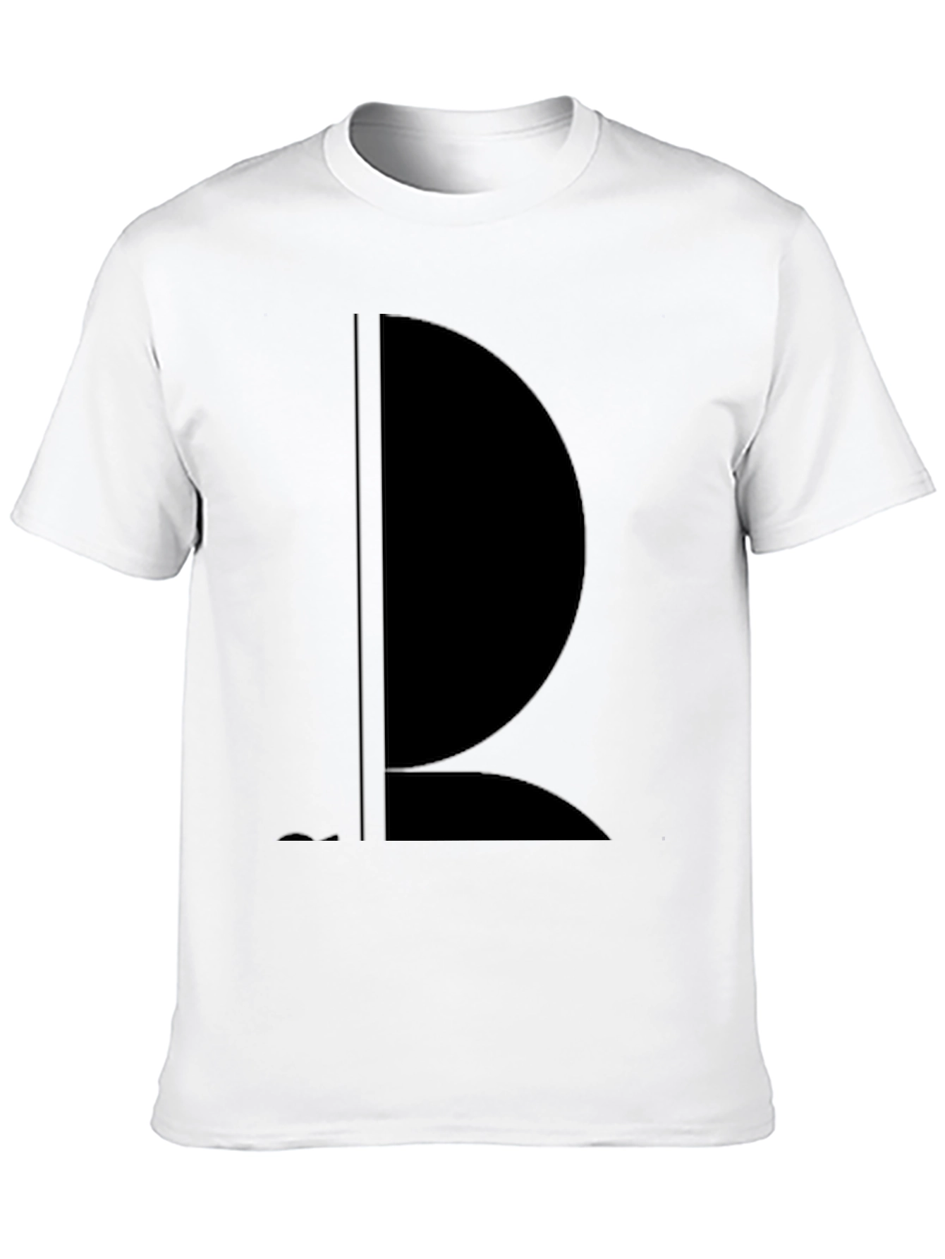 Minimalist Black Tee - Abstract Design