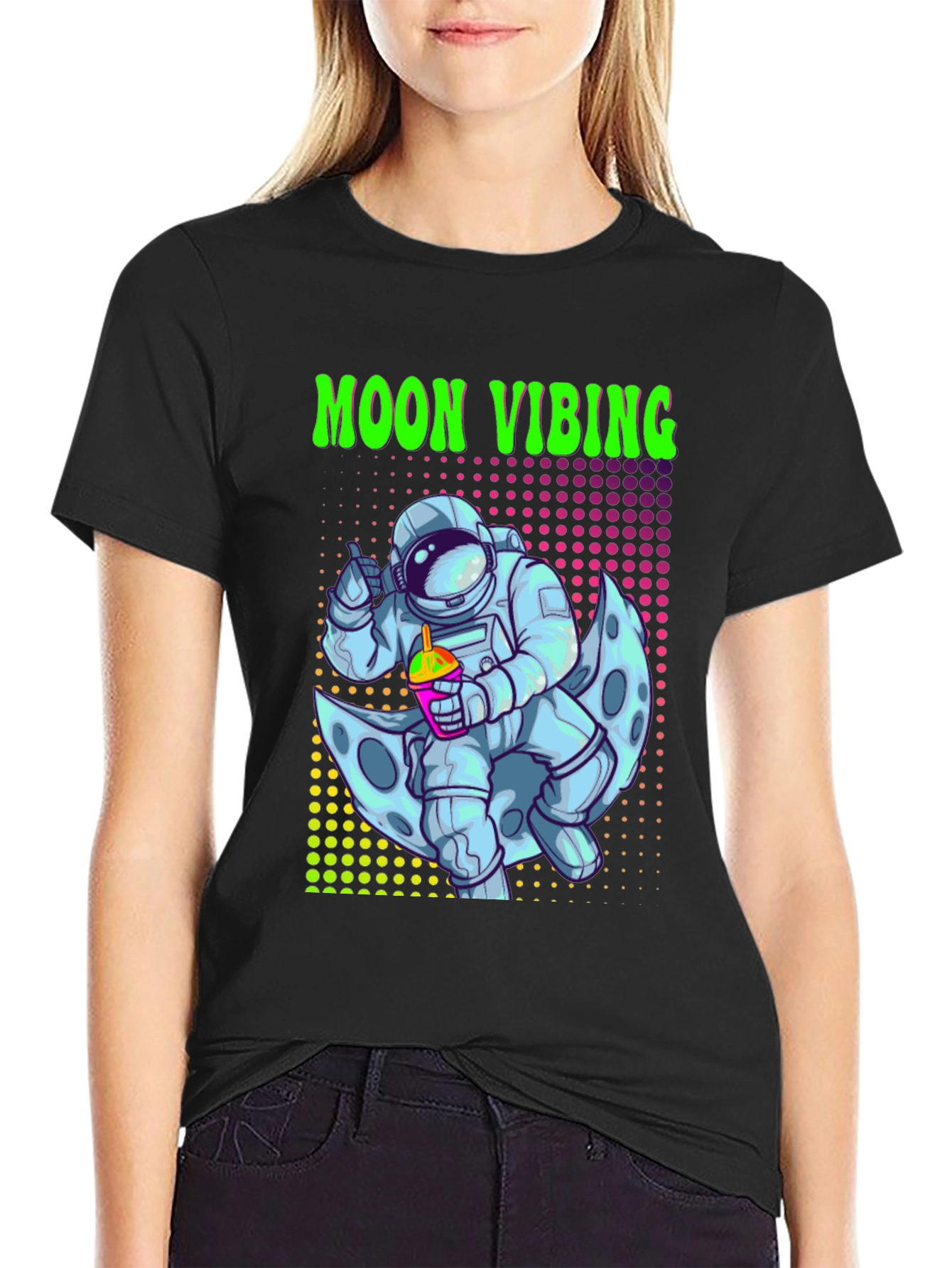 Moon Vibing Astronaut T-Shirt