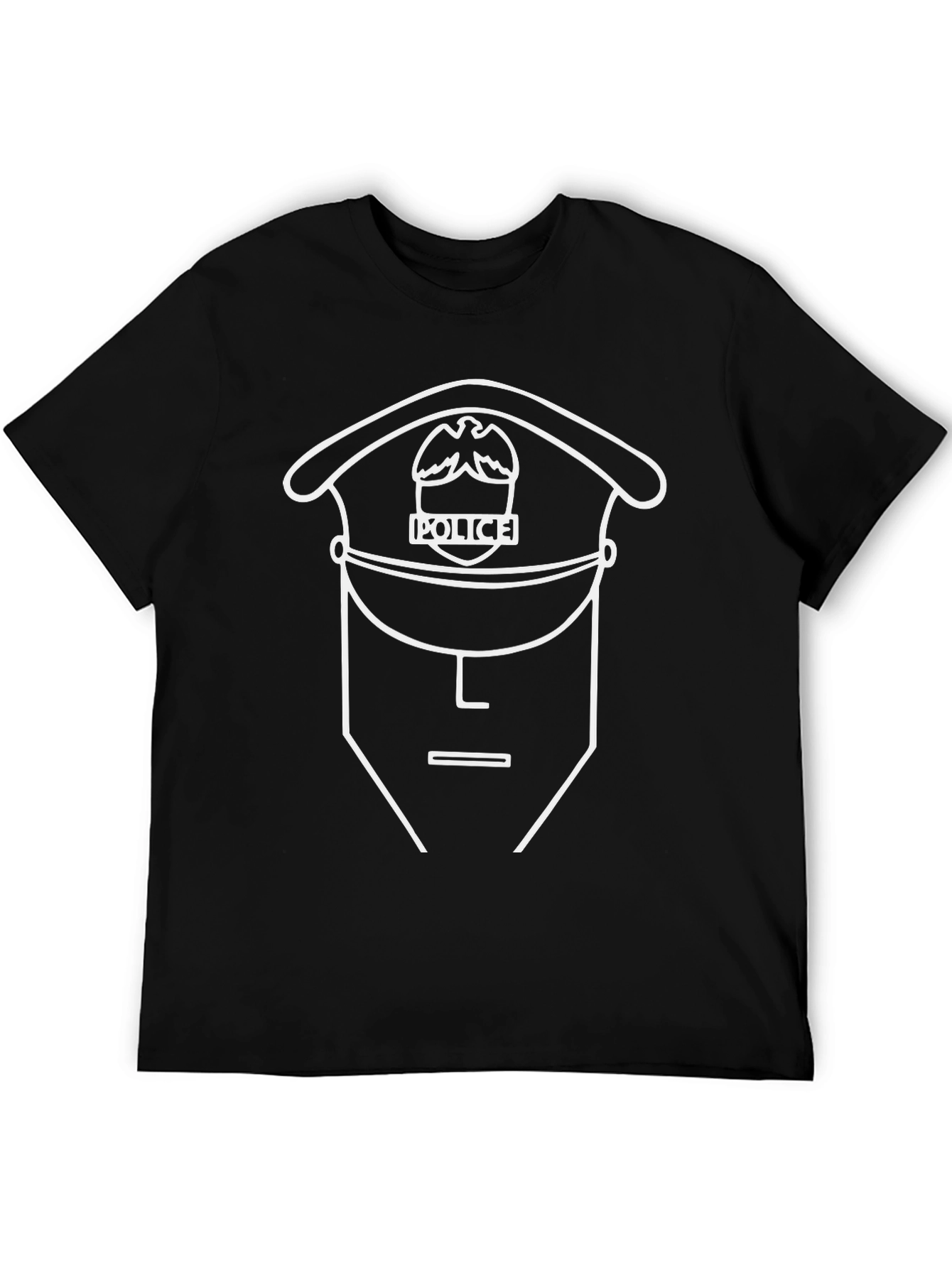 Minimalist Police Officer Graphic T-Shirt