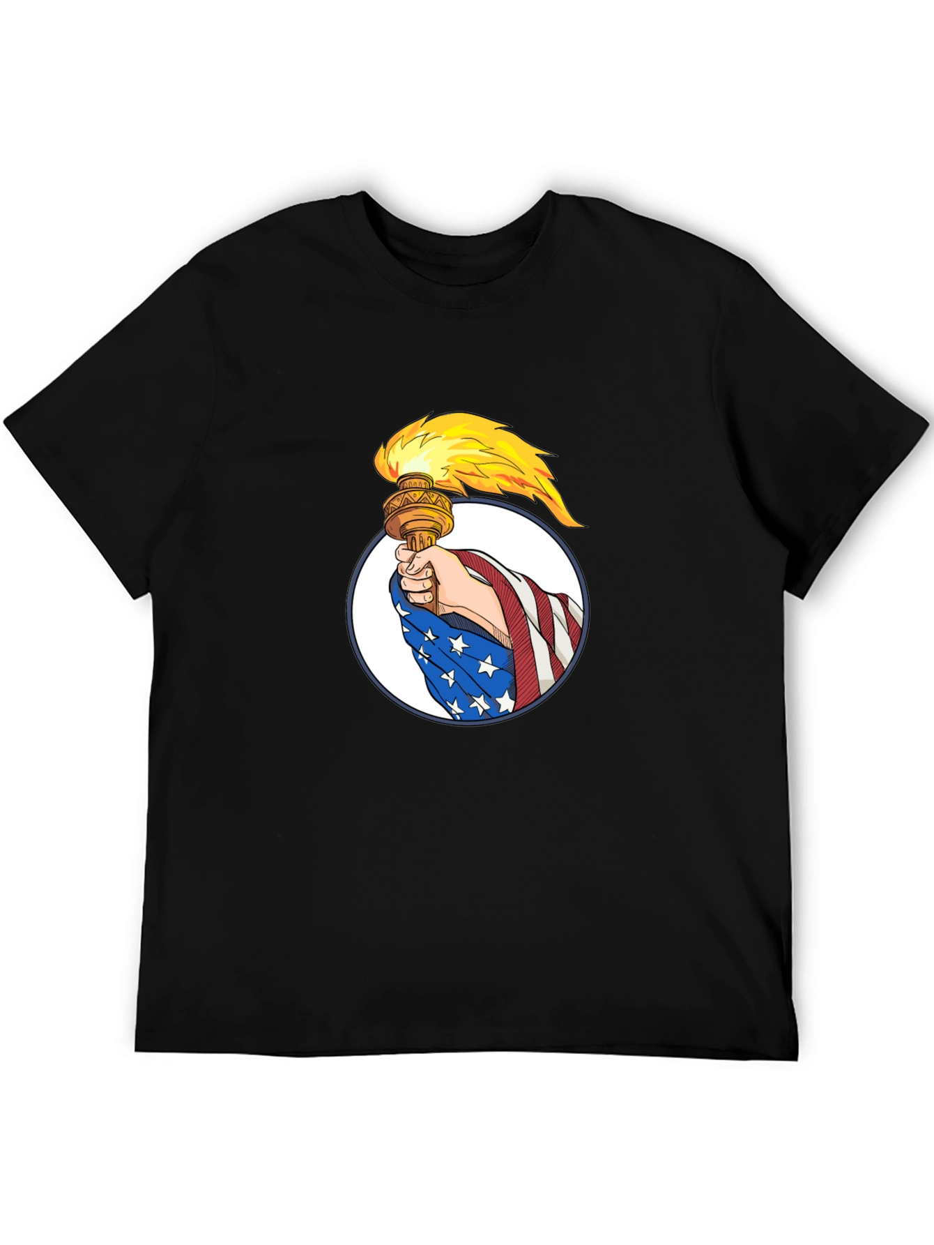 Liberty Torch Graphic Tee - Patriotic Design