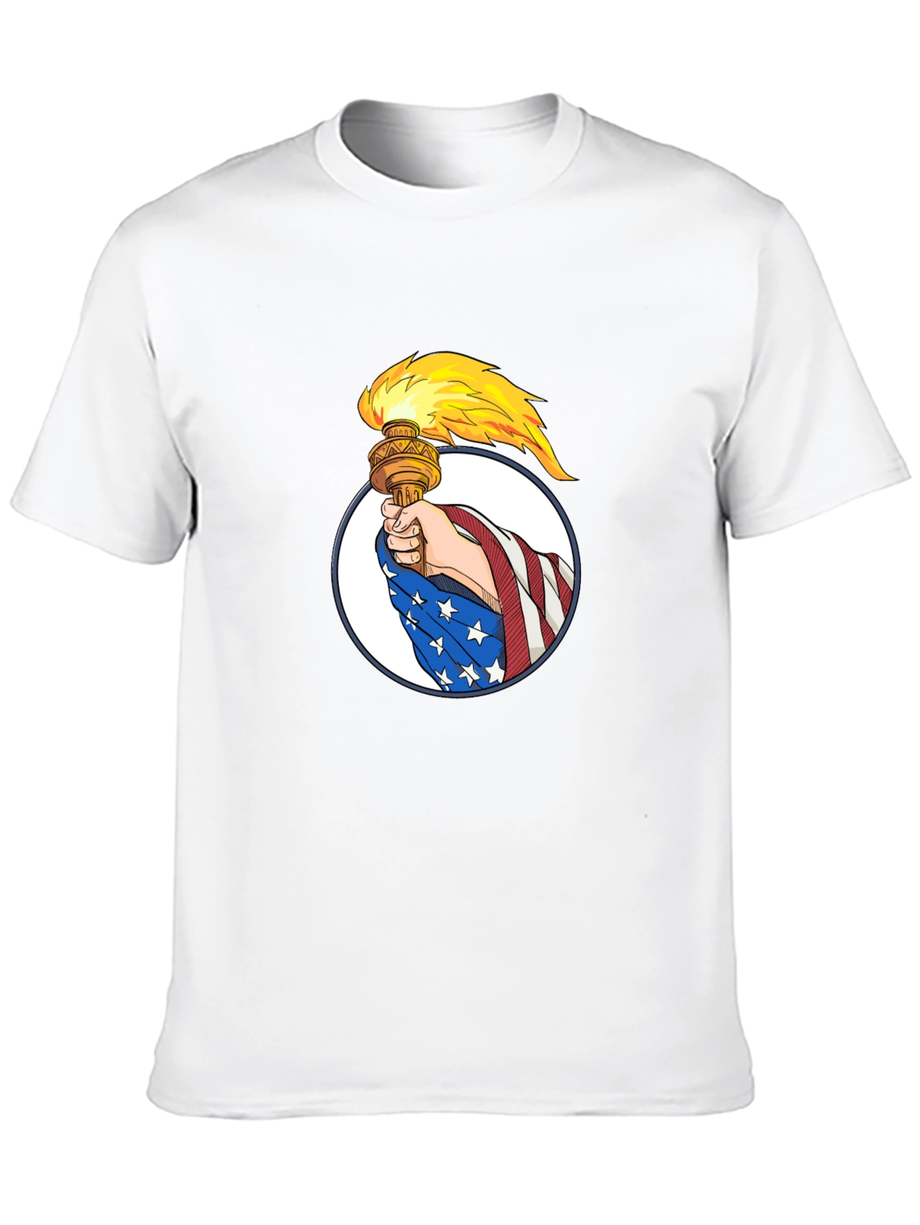 Liberty Torch Graphic Tee - Patriotic Design