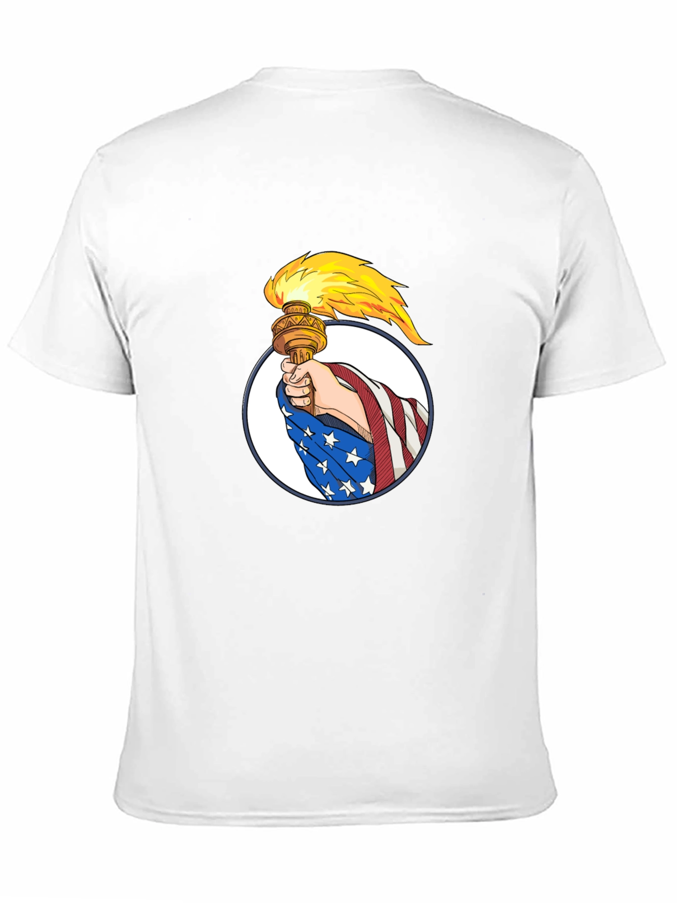 Liberty Torch Graphic Tee - Patriotic Design