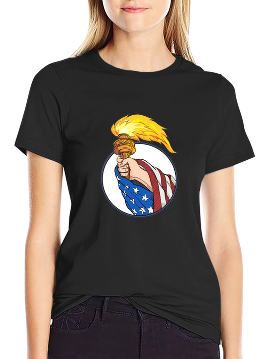 Liberty Torch Graphic Tee - Patriotic Design