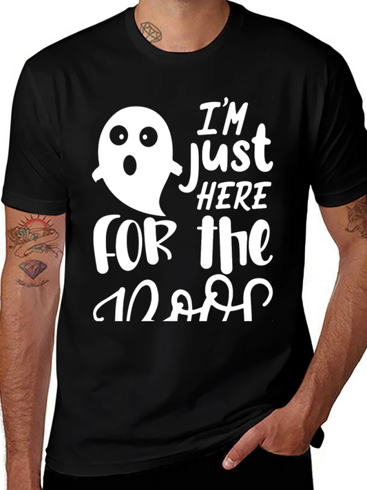 Funny Halloween Ghost T-Shirt - Im Just Here for the Boos!