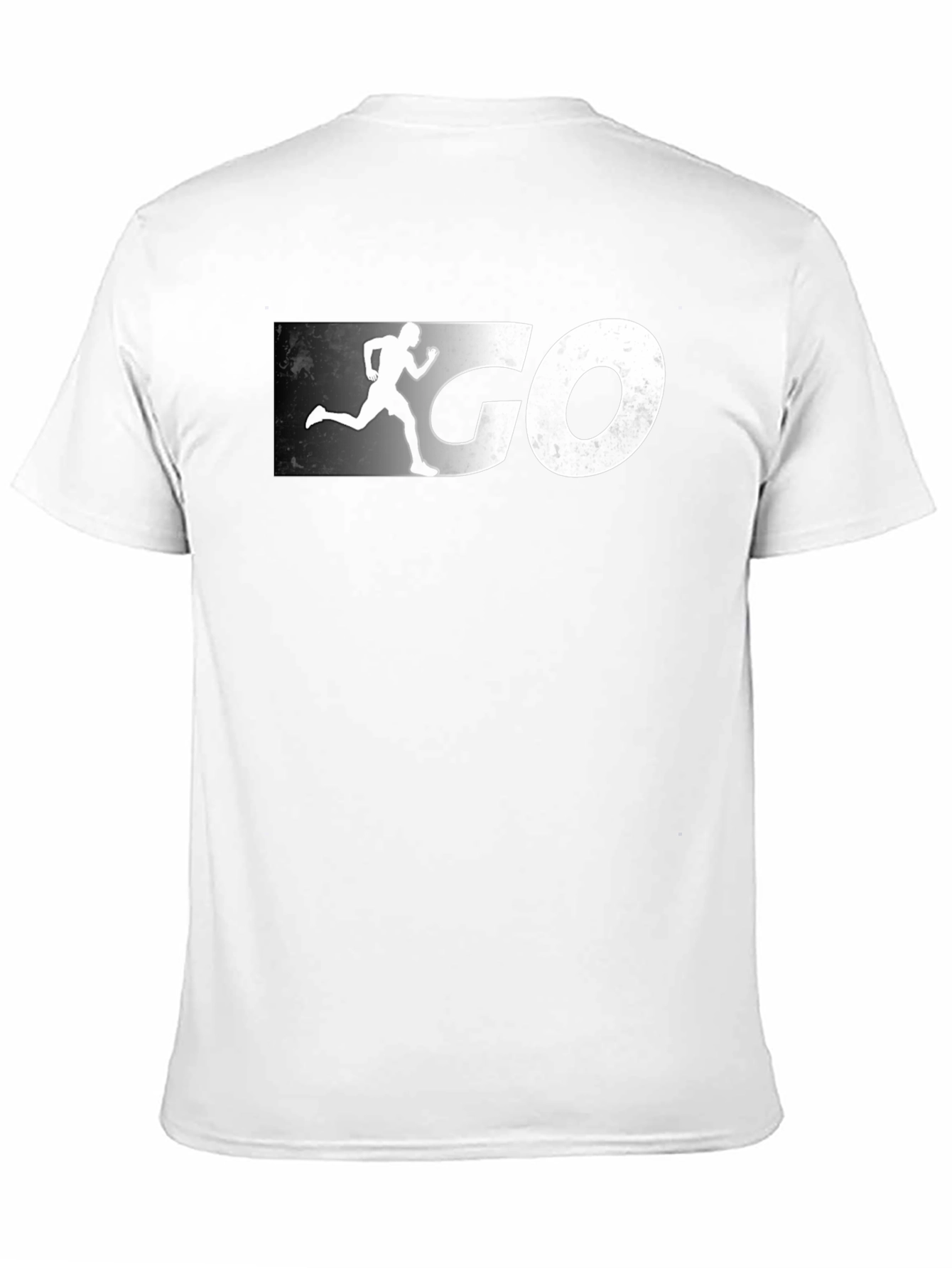 Mens Black GO Graphic Tee - Athletic Running Shirt