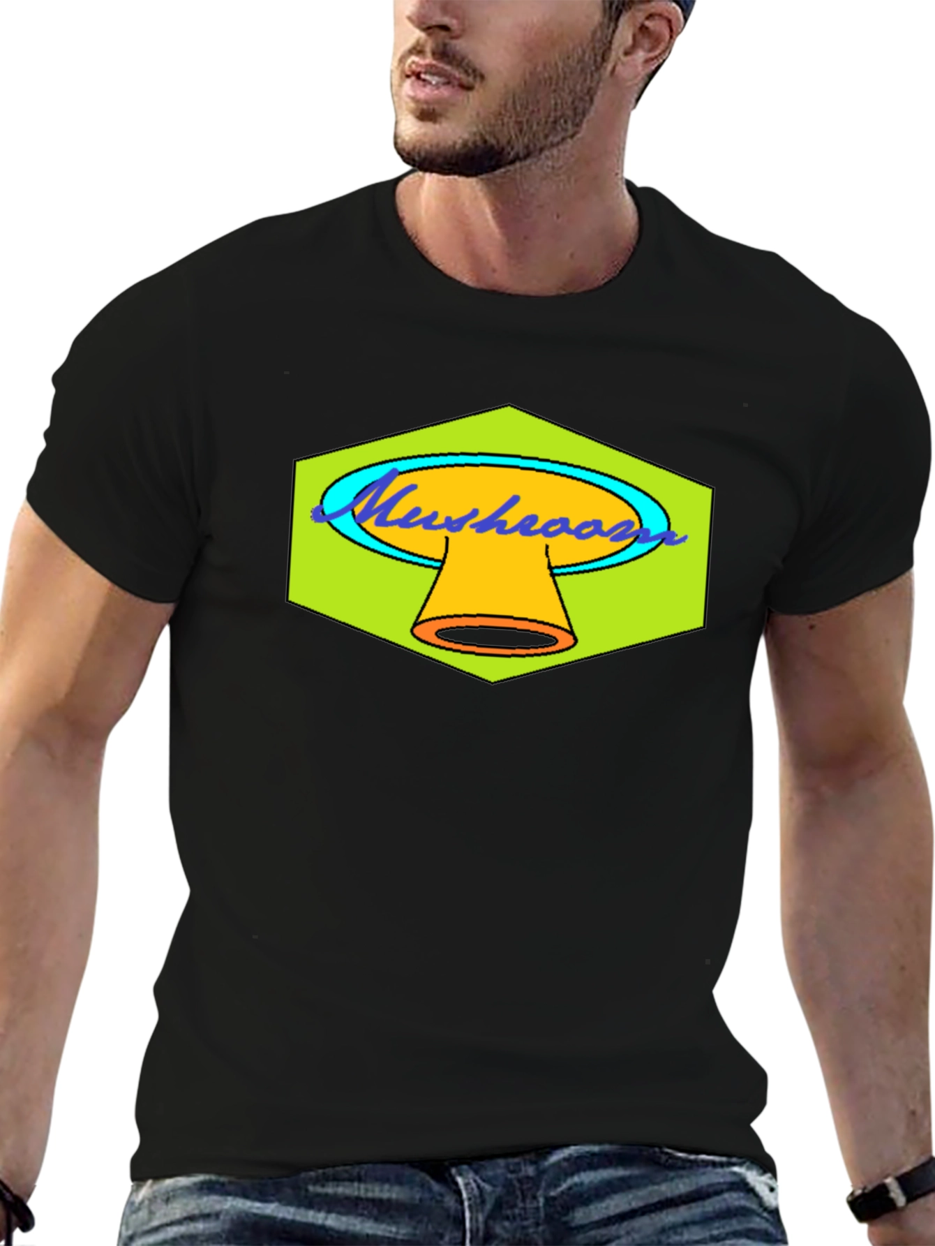 Mushroom Graphic Tee - Retro Design