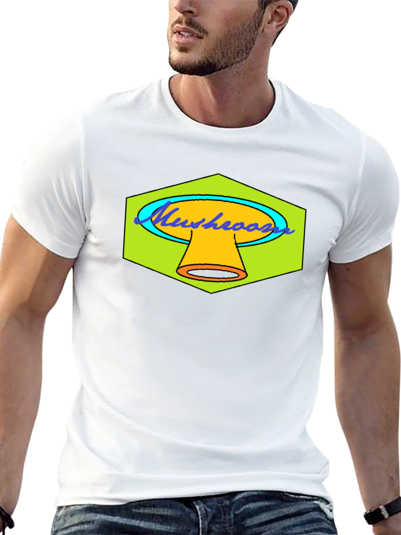 Mushroom Graphic Tee - Retro Design