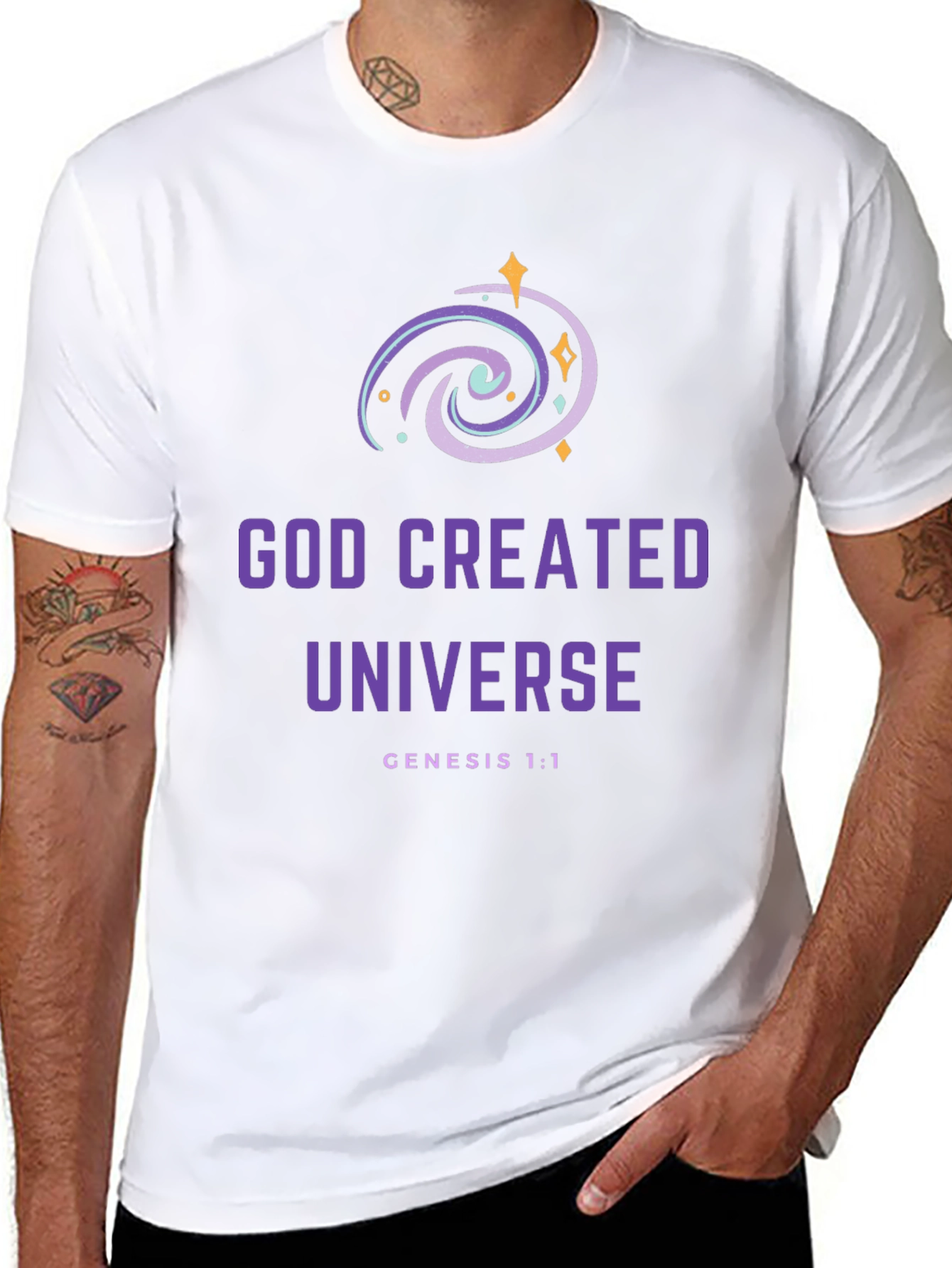 God Created Universe Graphic Tee