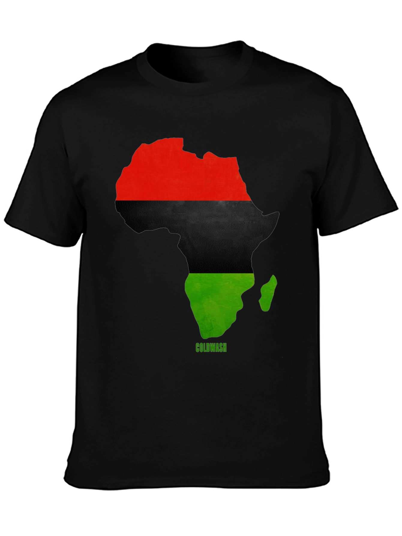 Africa Map T-Shirt - Red Black Green Pride
