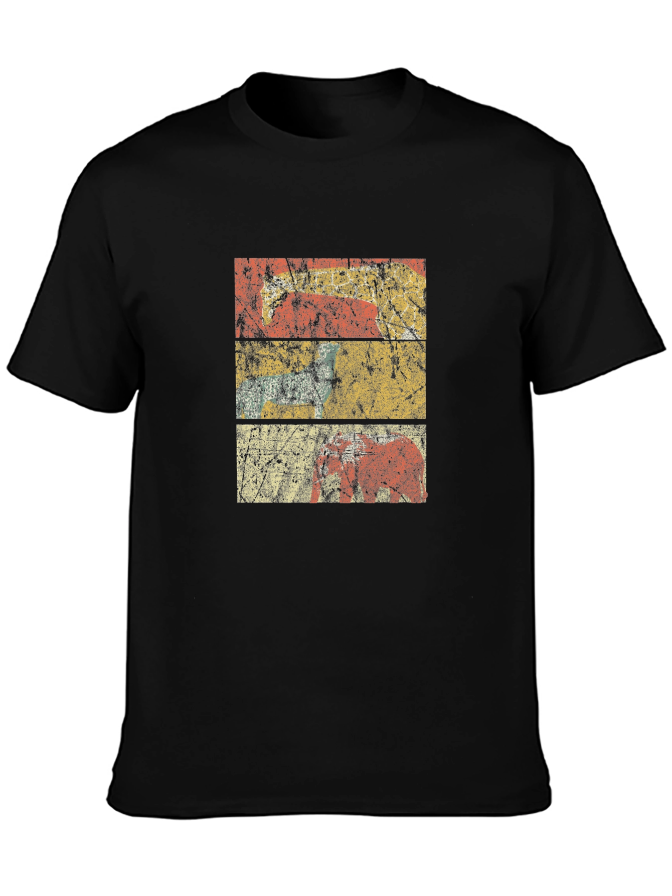 Distressed Stripe Graphic T-Shirt