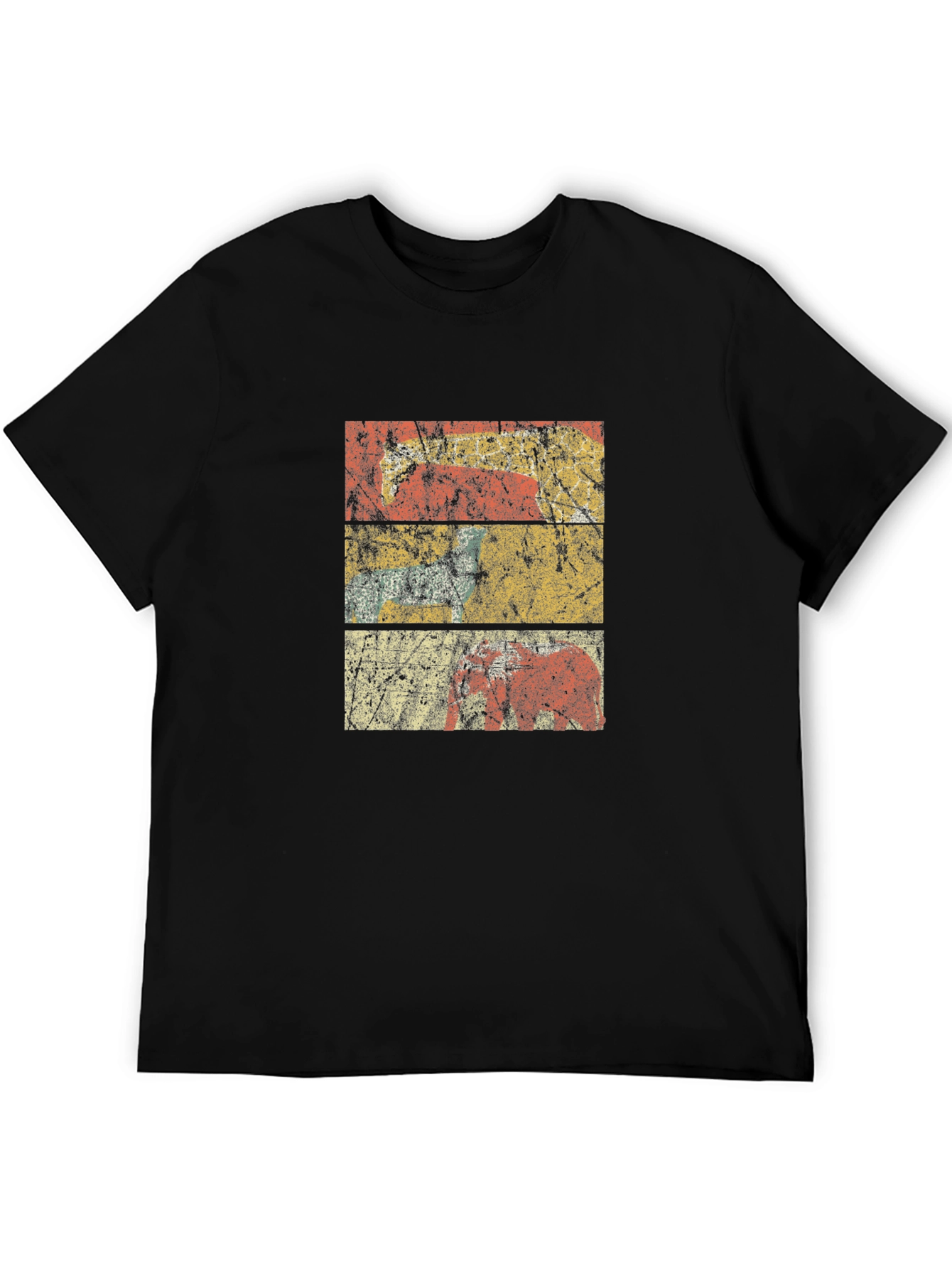 Distressed Stripe Graphic T-Shirt