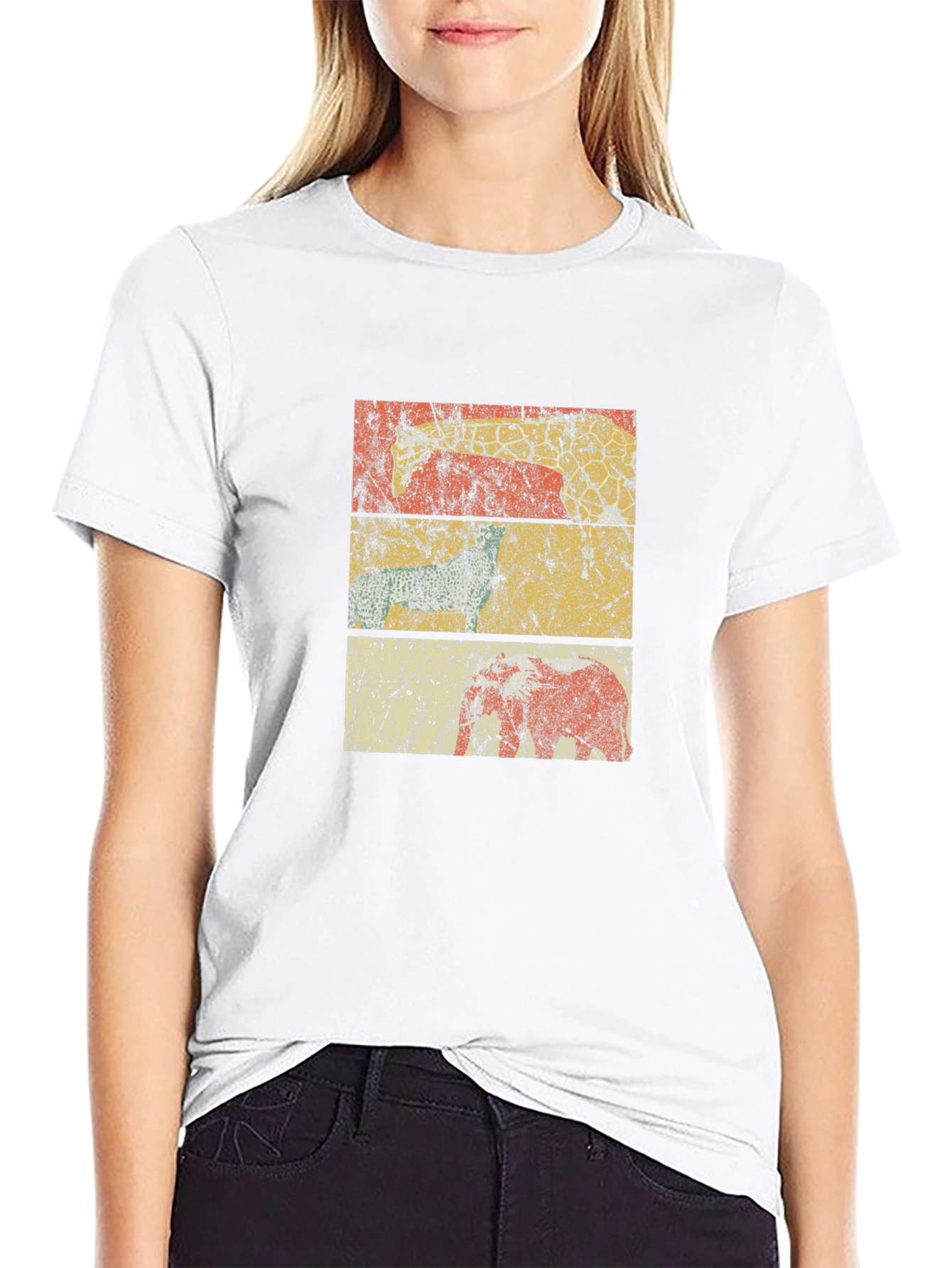 Distressed Stripe Graphic T-Shirt