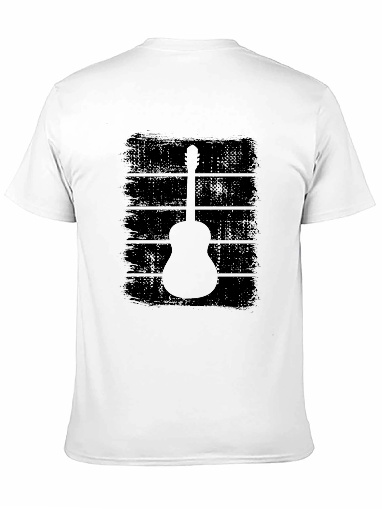 Guitar Silhouette Graphic T-Shirt - Black