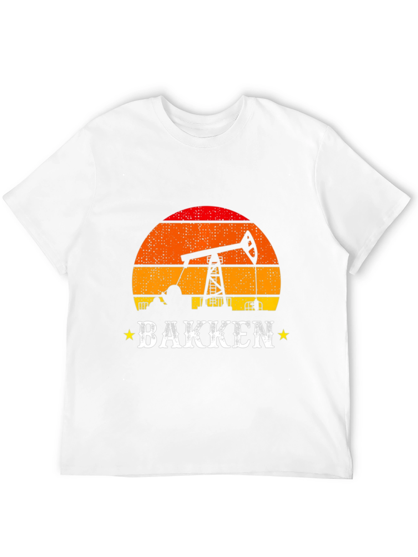 Bakken Oil Derrick Sunset T-Shirt