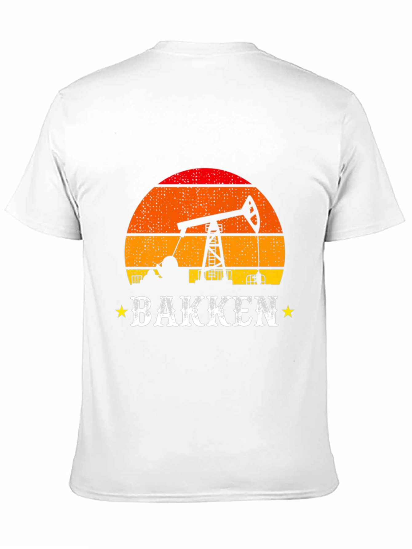 Bakken Oil Derrick Sunset T-Shirt
