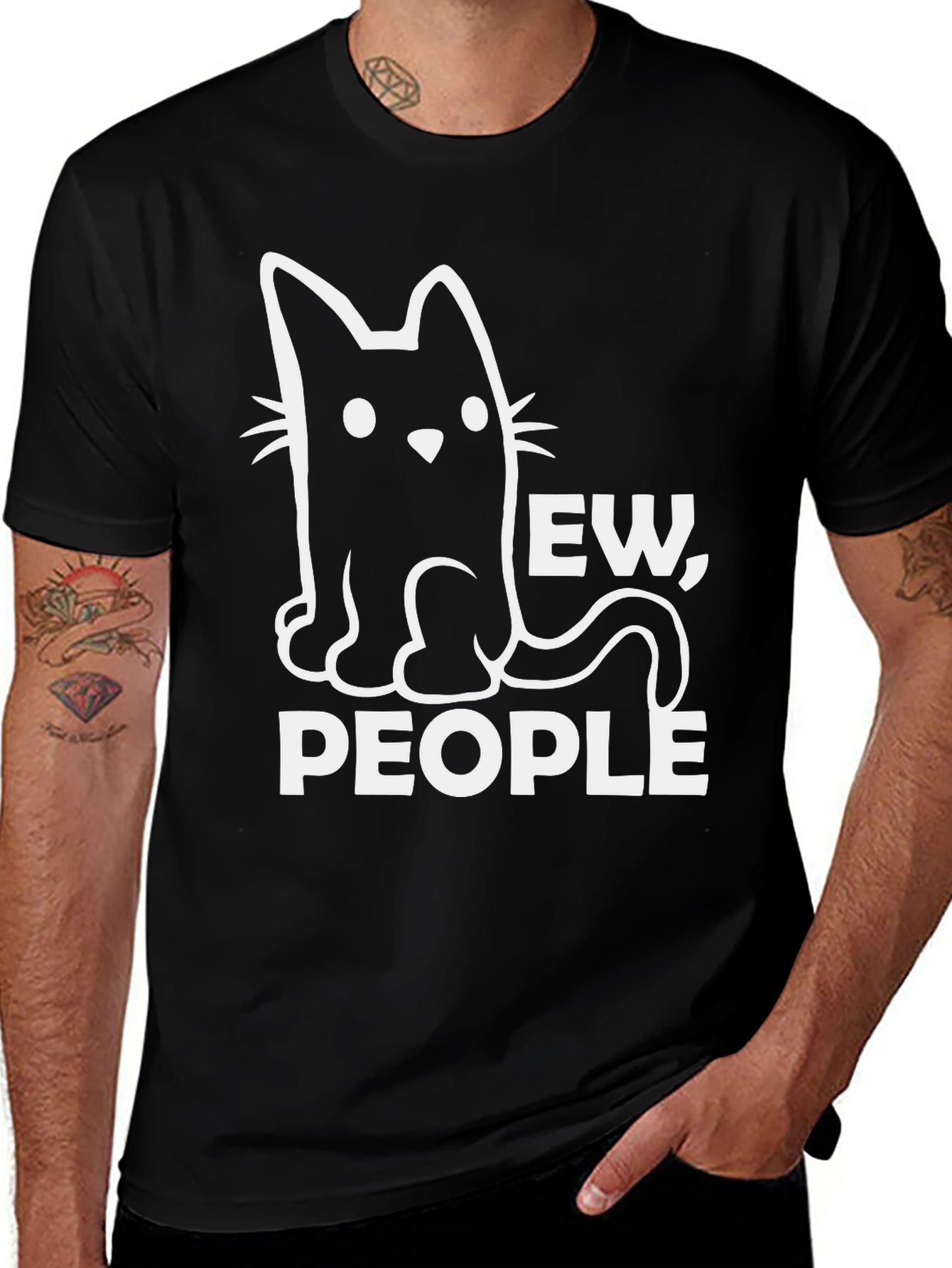 Ew People Cat Graphic Tee