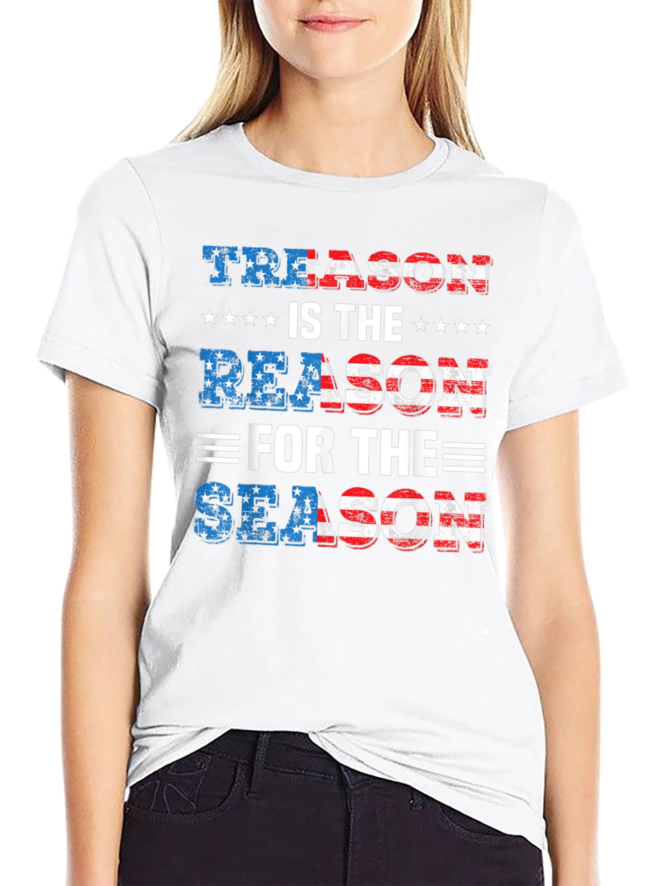 Treason is the Reason T-Shirt Patriotic USA Flag