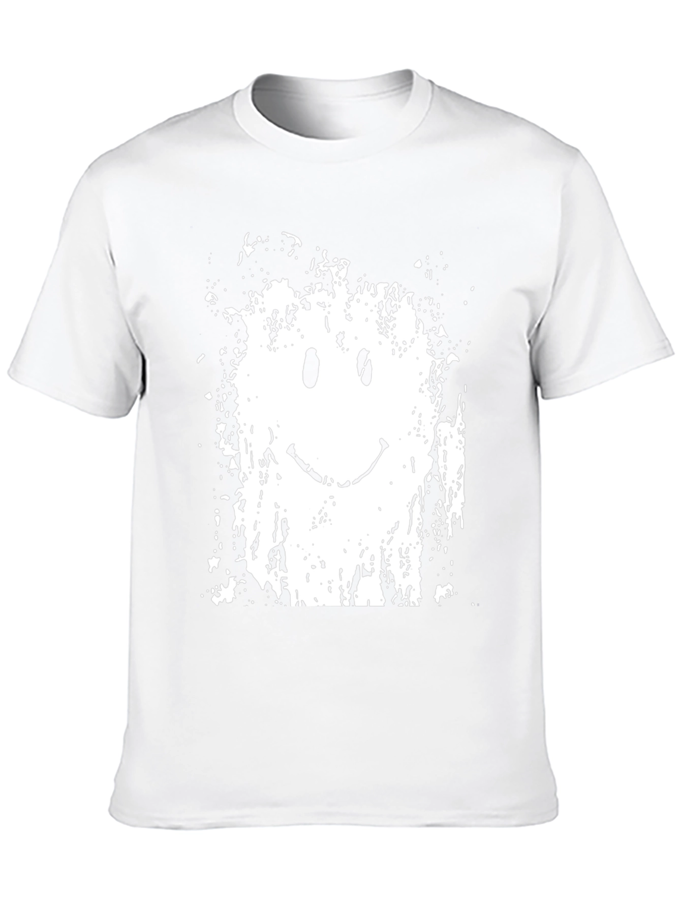 Grunge Smiley Face Black Graphic Tee