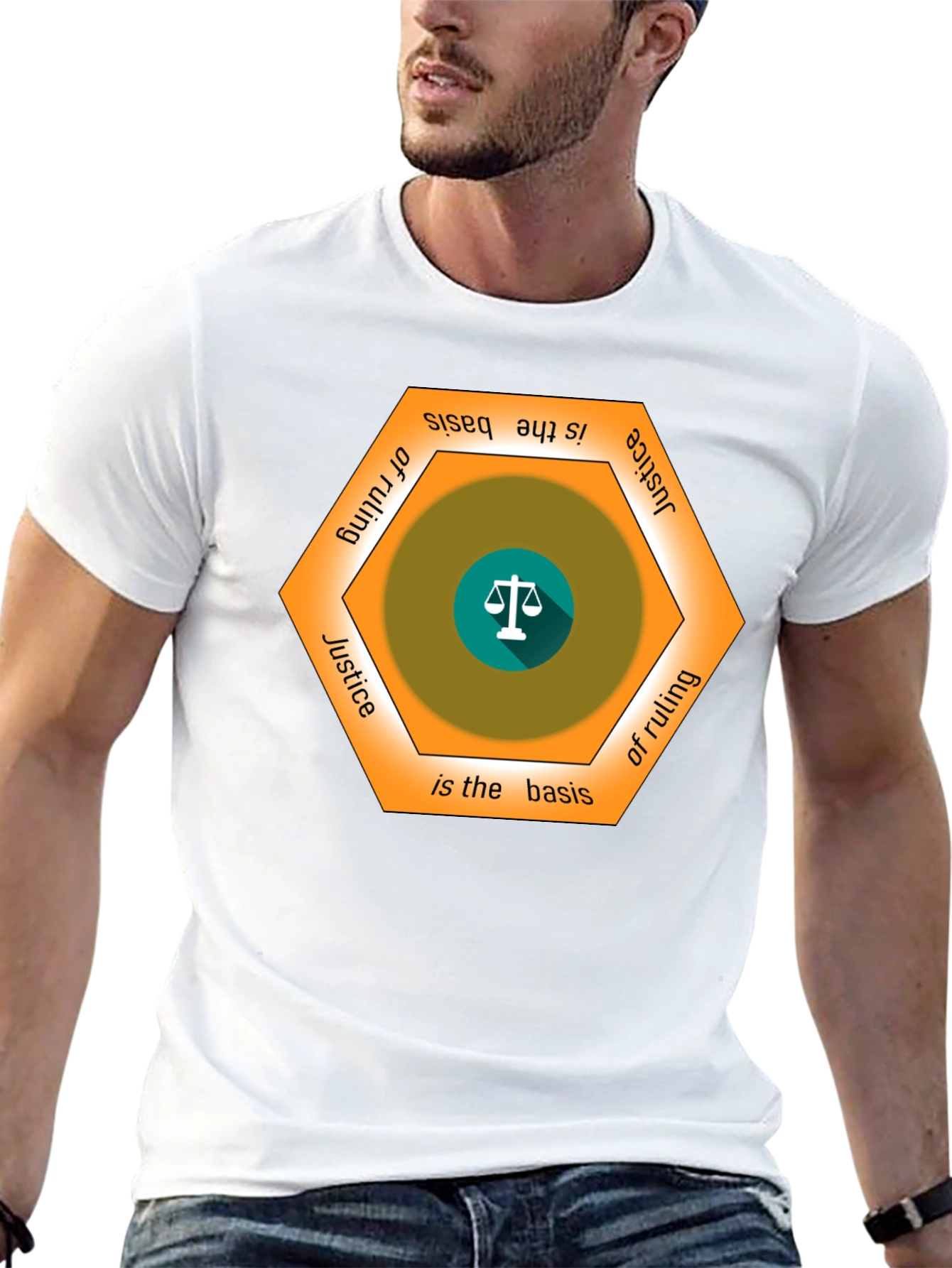Justice Basis T-Shirt - Scales of Justice Graphic Tee