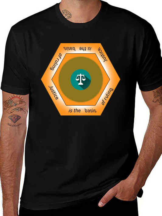 Justice Basis T-Shirt - Scales of Justice Graphic Tee