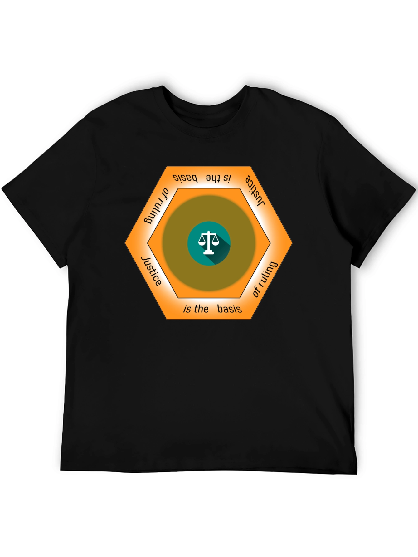 Justice Basis T-Shirt - Scales of Justice Graphic Tee
