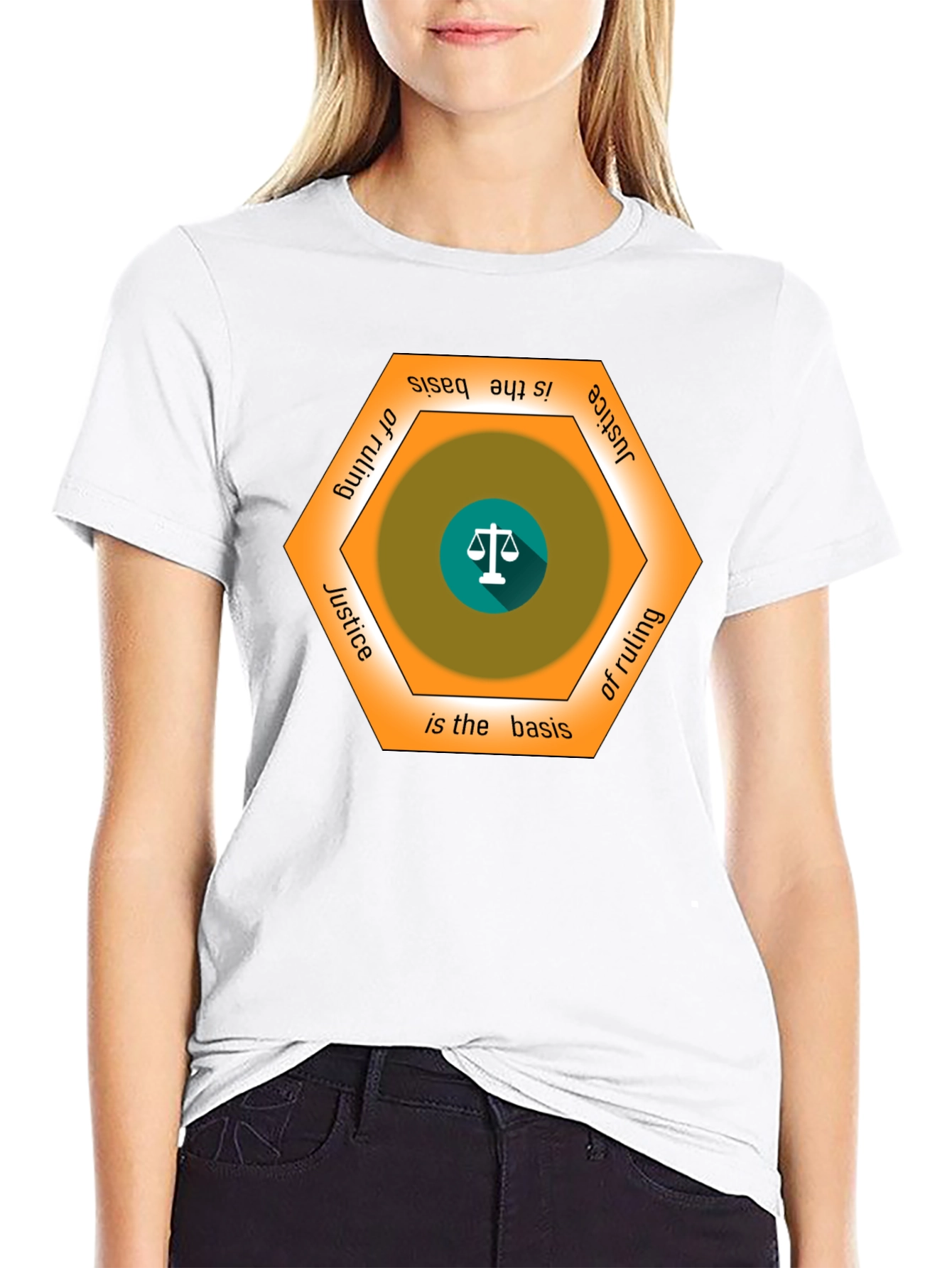 Justice Basis T-Shirt - Scales of Justice Graphic Tee