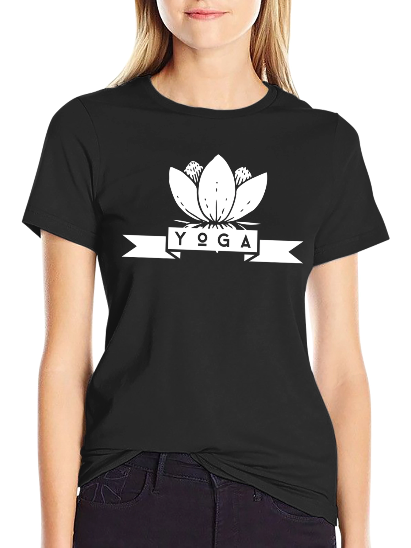 Yoga Lotus T-Shirt - Black
