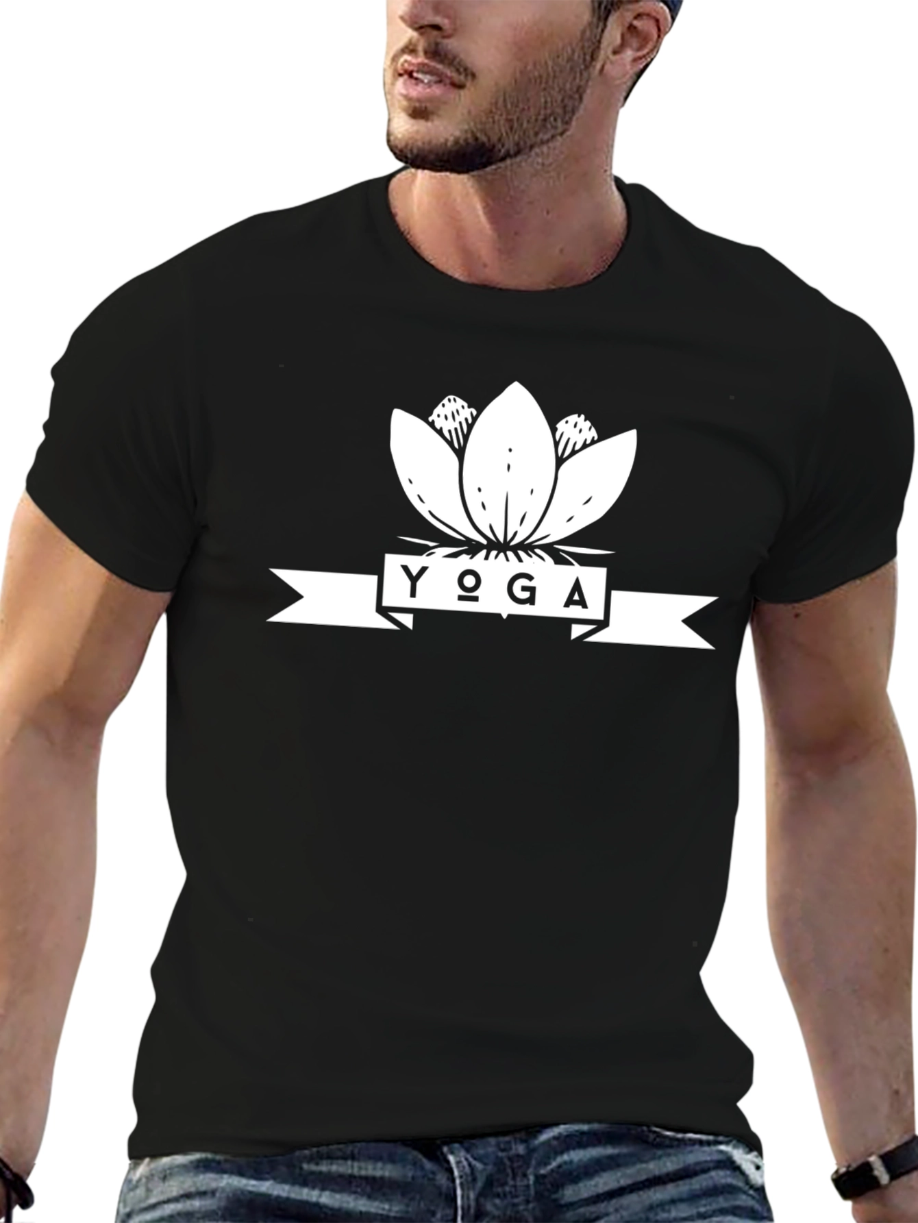 Yoga Lotus T-Shirt - Black