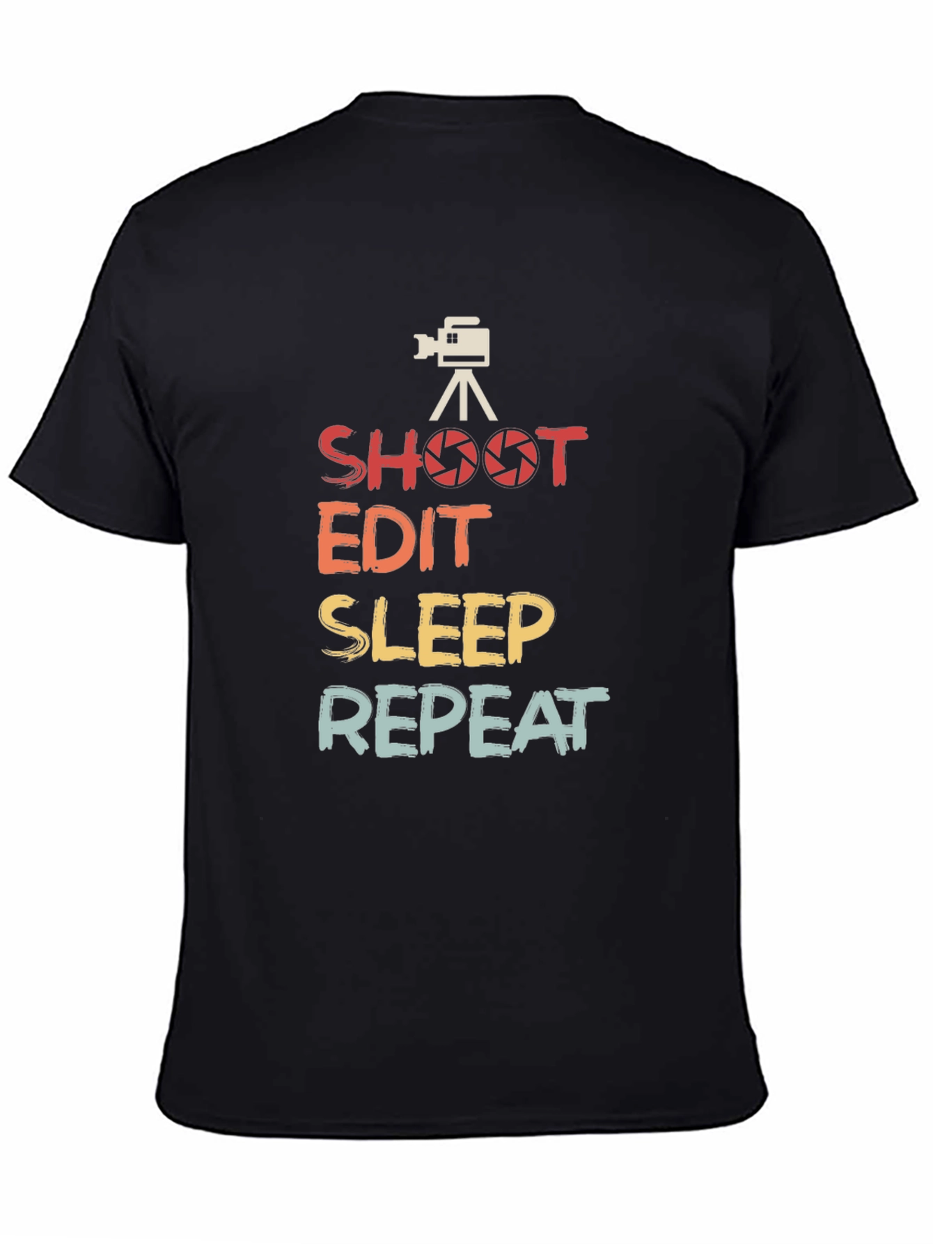 Shoot Edit Sleep Repeat Graphic Tee
