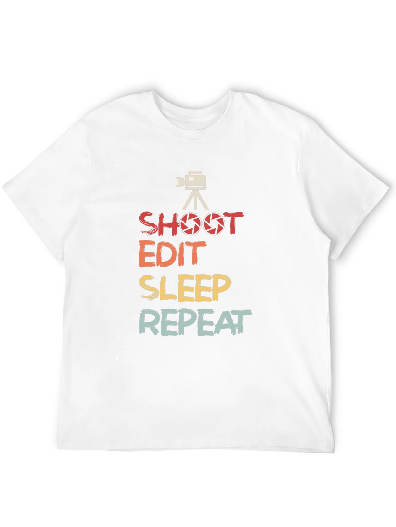 Shoot Edit Sleep Repeat Graphic Tee