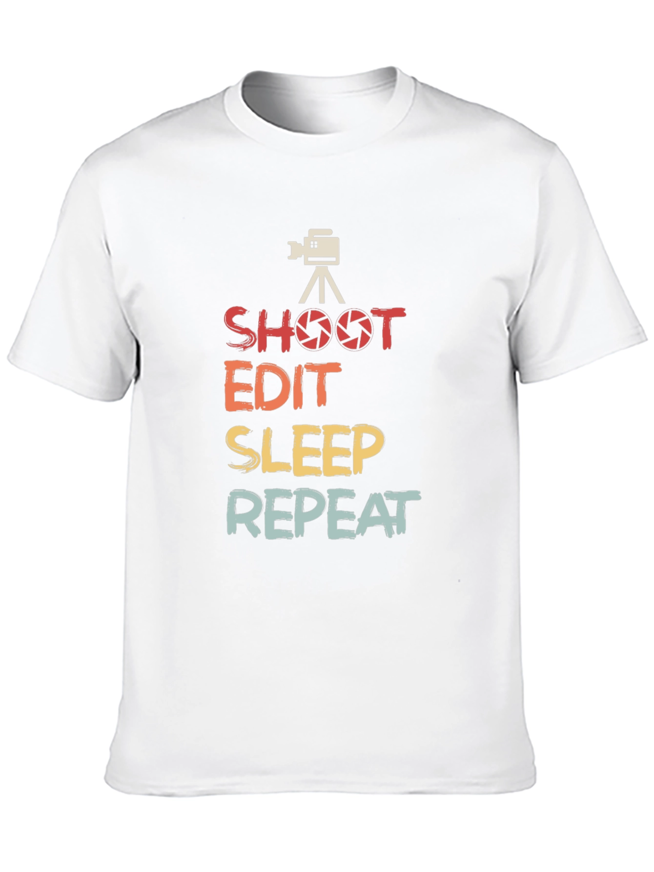 Shoot Edit Sleep Repeat Graphic Tee
