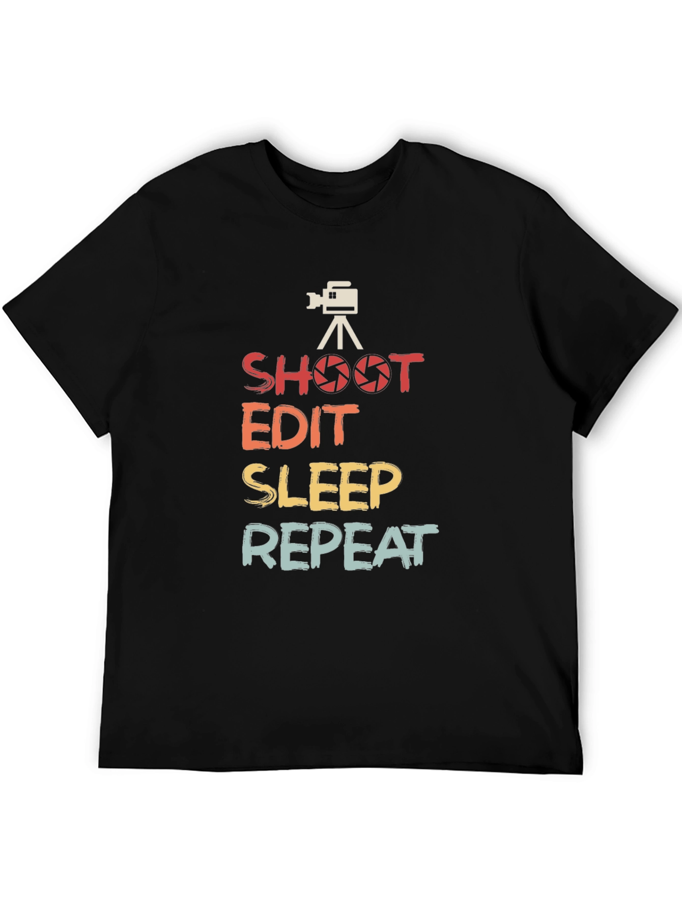 Shoot Edit Sleep Repeat Graphic Tee