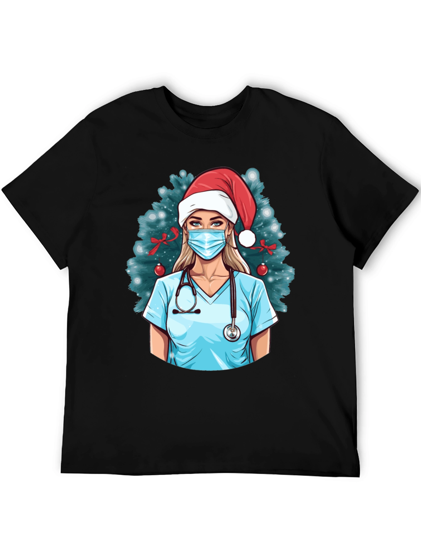 Christmas Nurse Graphic T-Shirt