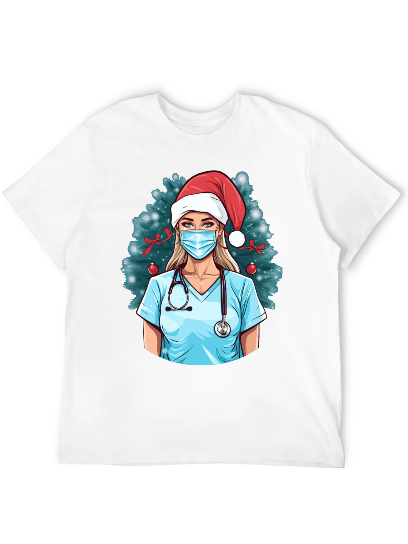 Christmas Nurse Graphic T-Shirt