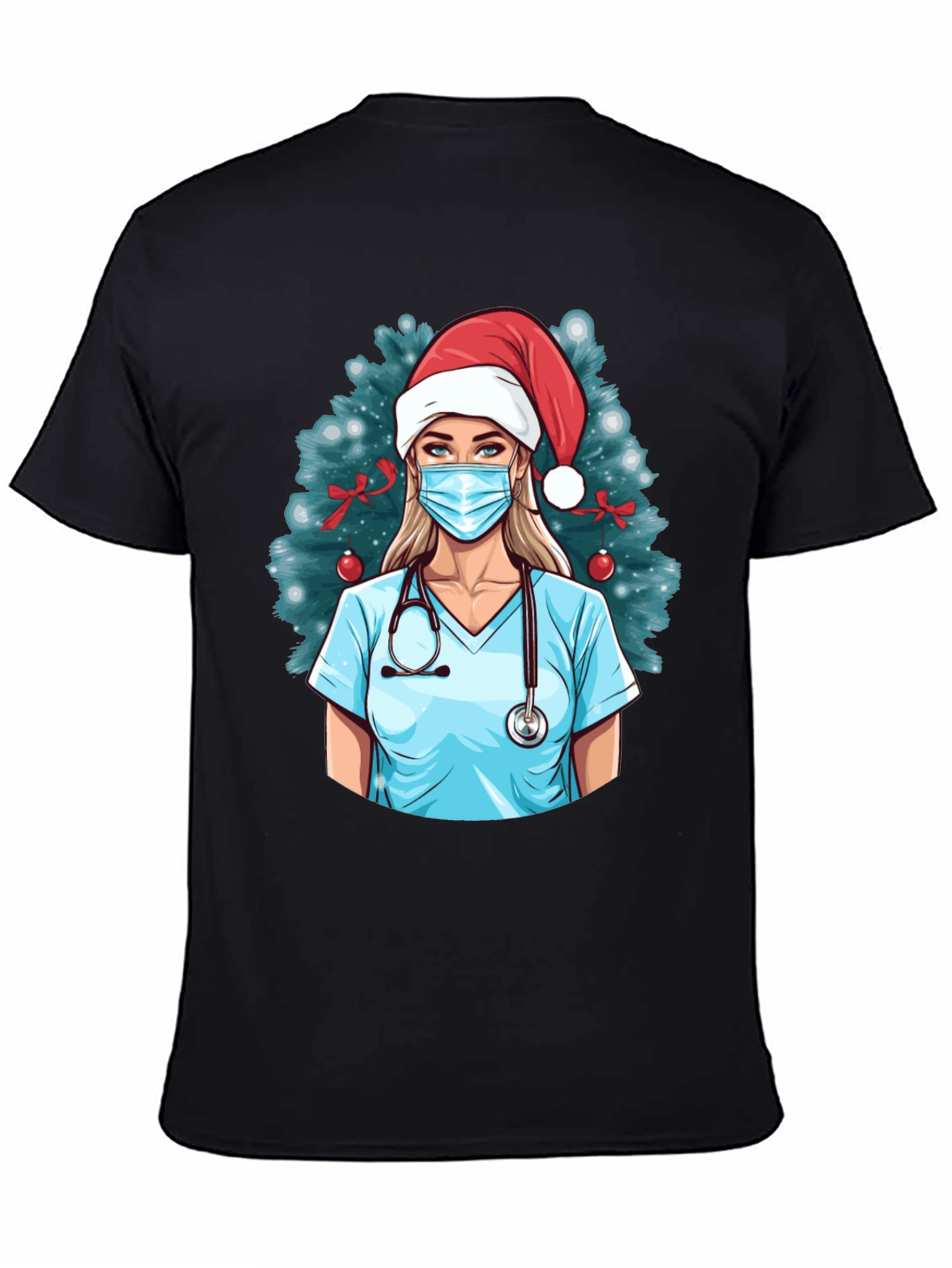Christmas Nurse Graphic T-Shirt