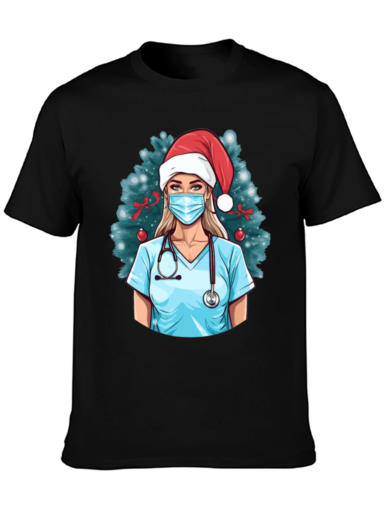 Christmas Nurse Graphic T-Shirt