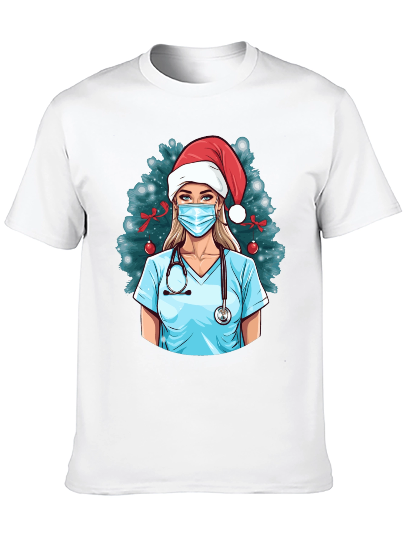 Christmas Nurse Graphic T-Shirt