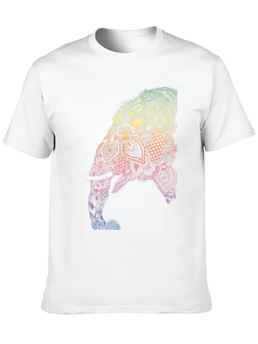 Elephant Mandala Black Graphic Tee