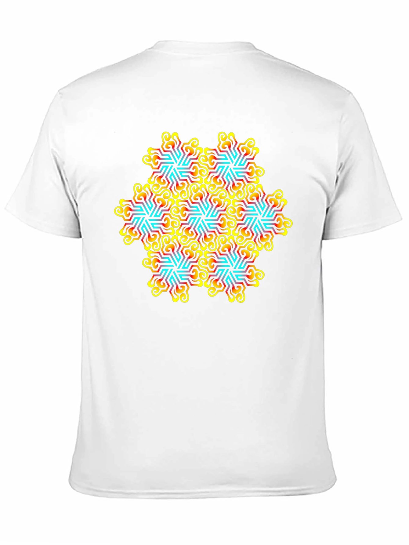 Abstract Geometric Graphic Tee - Black Unisex T-Shirt