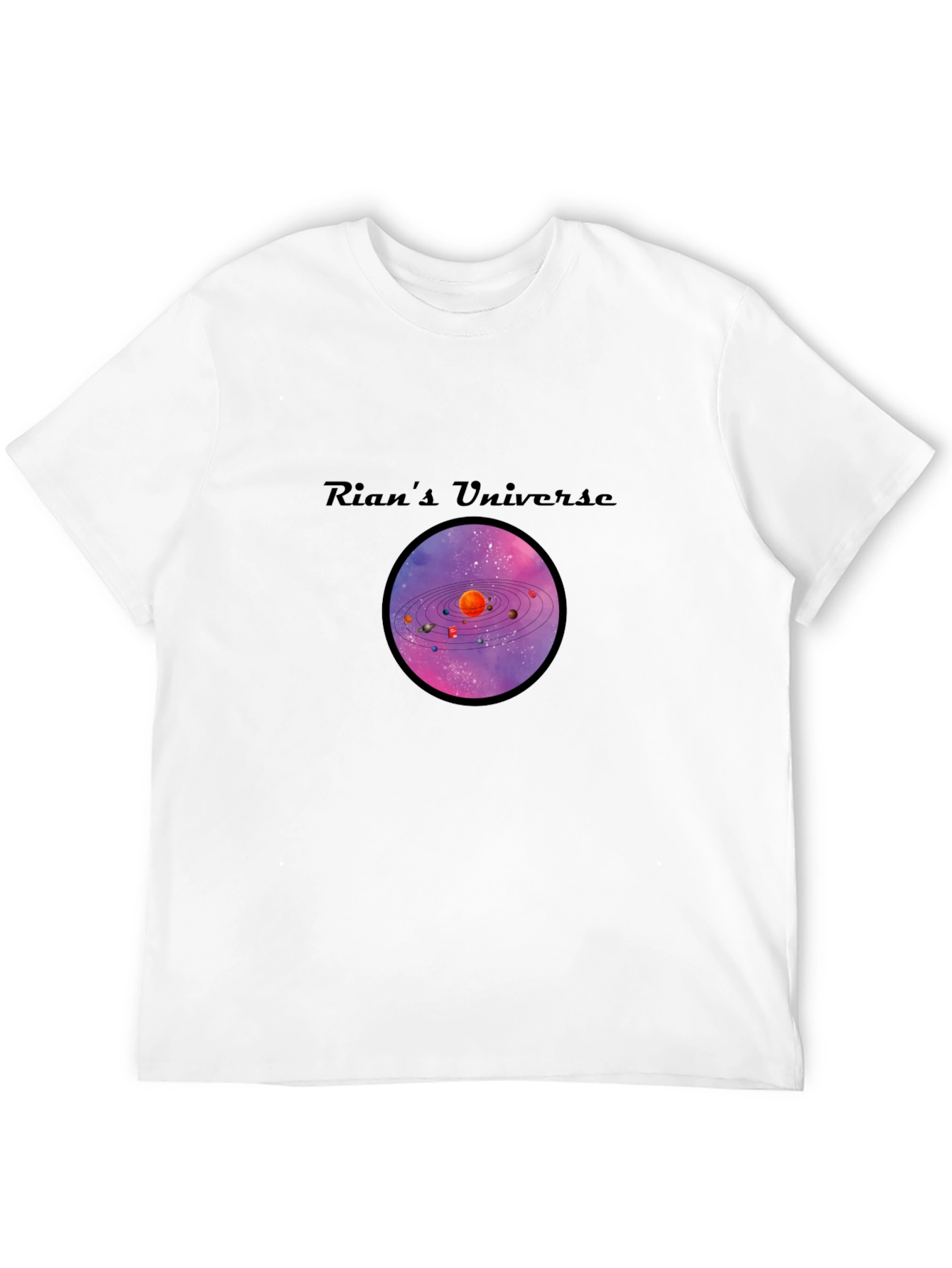 Rians Universe Graphic T-Shirt - Black Cotton Tee