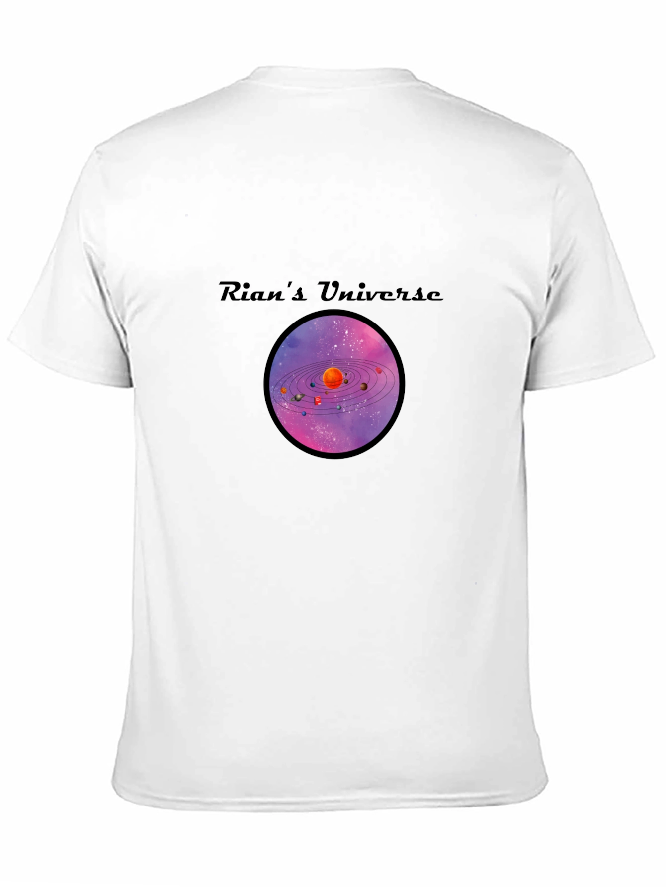 Rians Universe Graphic T-Shirt - Black Cotton Tee