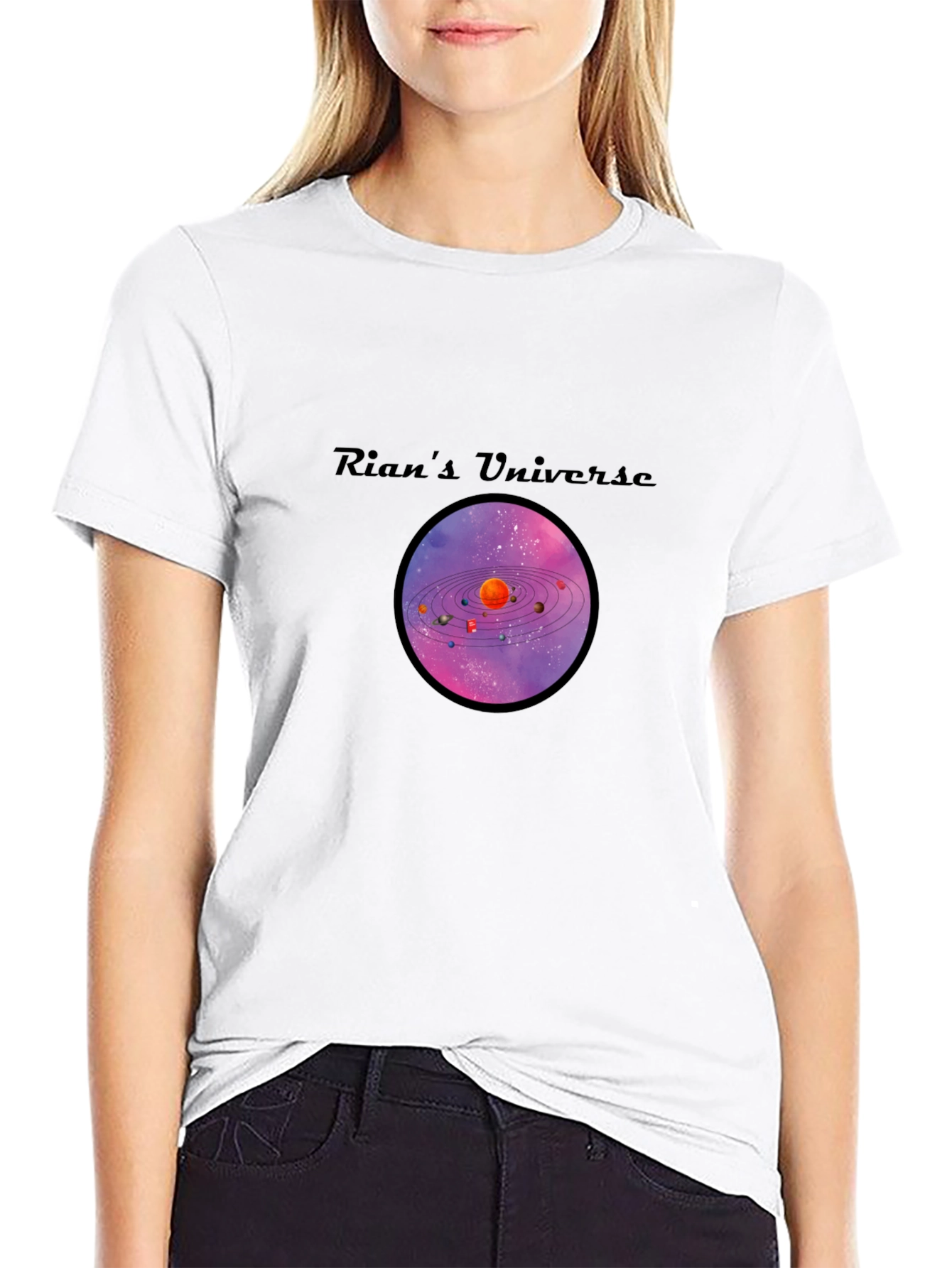 Rians Universe Graphic T-Shirt - Black Cotton Tee