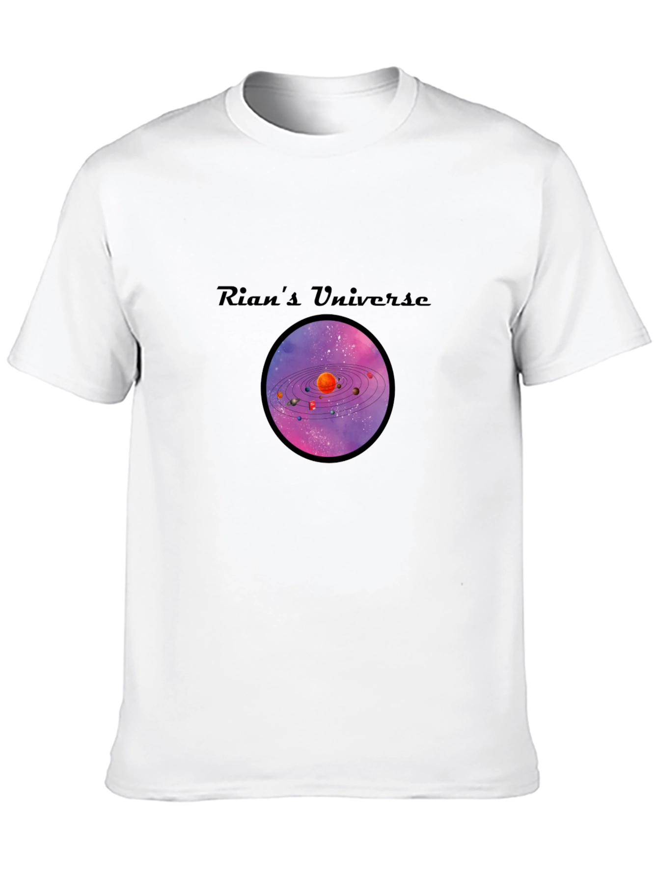 Rians Universe Graphic T-Shirt - Black Cotton Tee