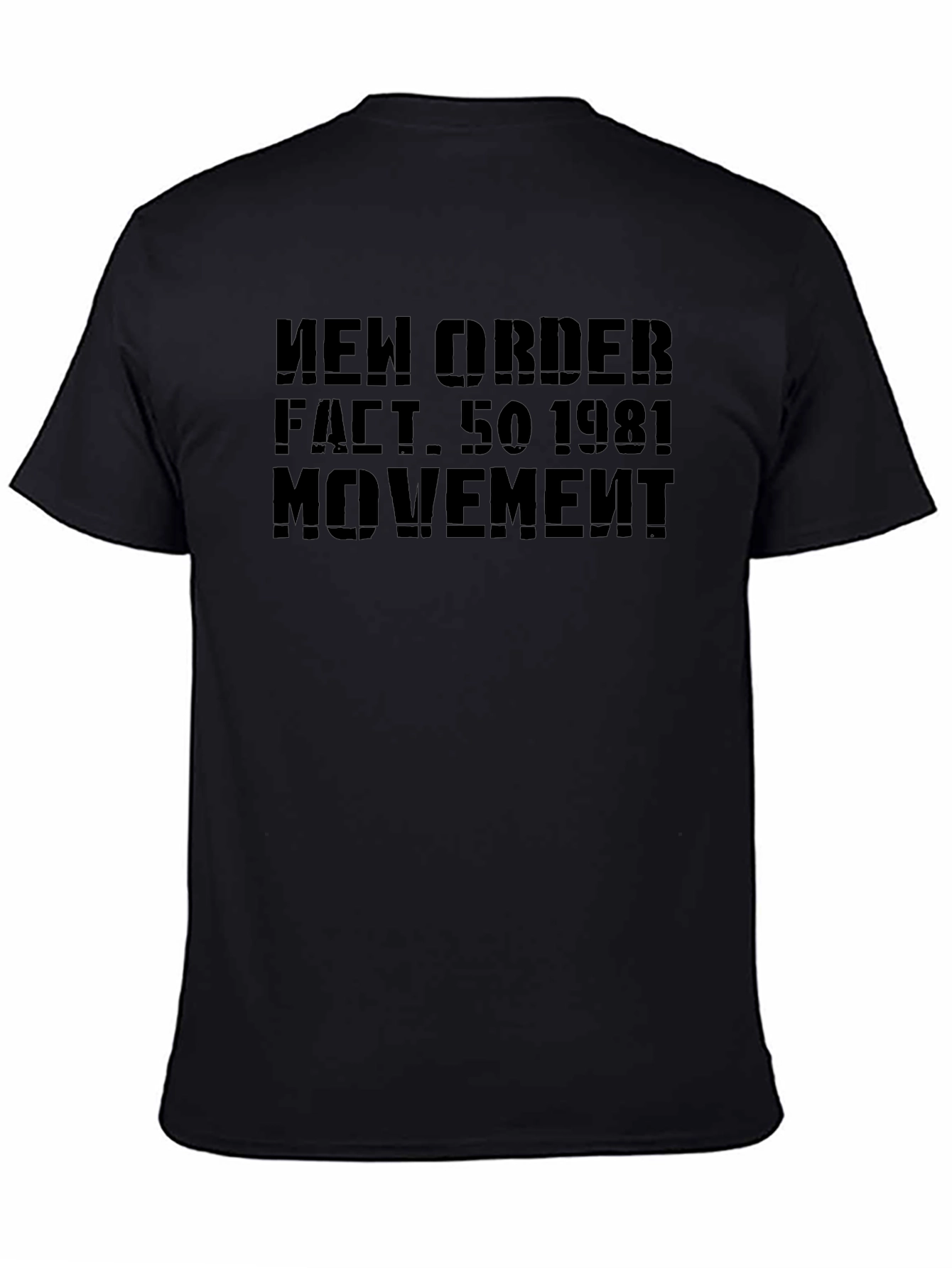 New Order Fact. 50 1981 Movement Black T-Shirt