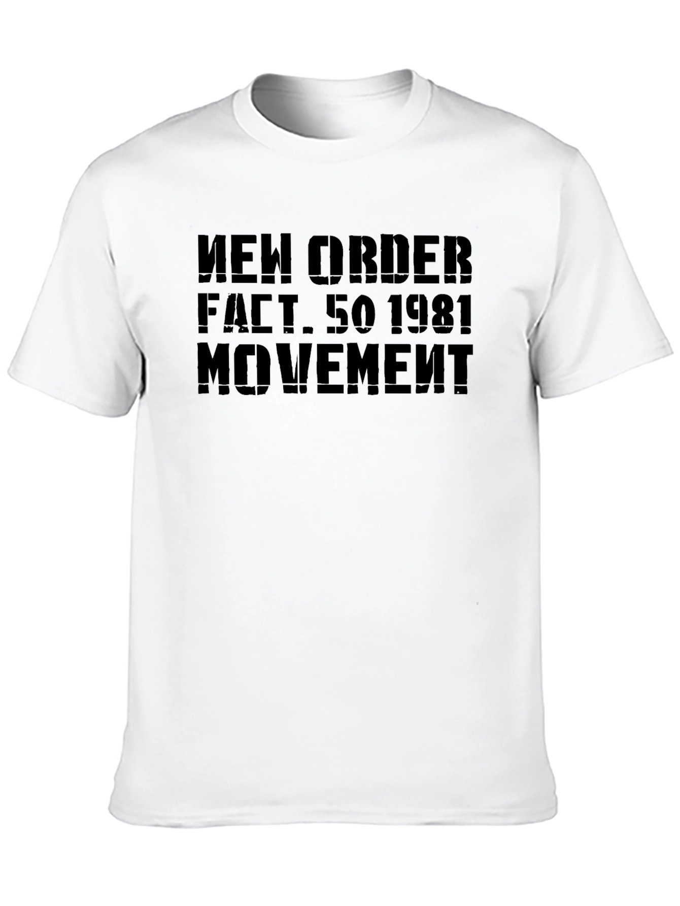 New Order Fact. 50 1981 Movement Black T-Shirt