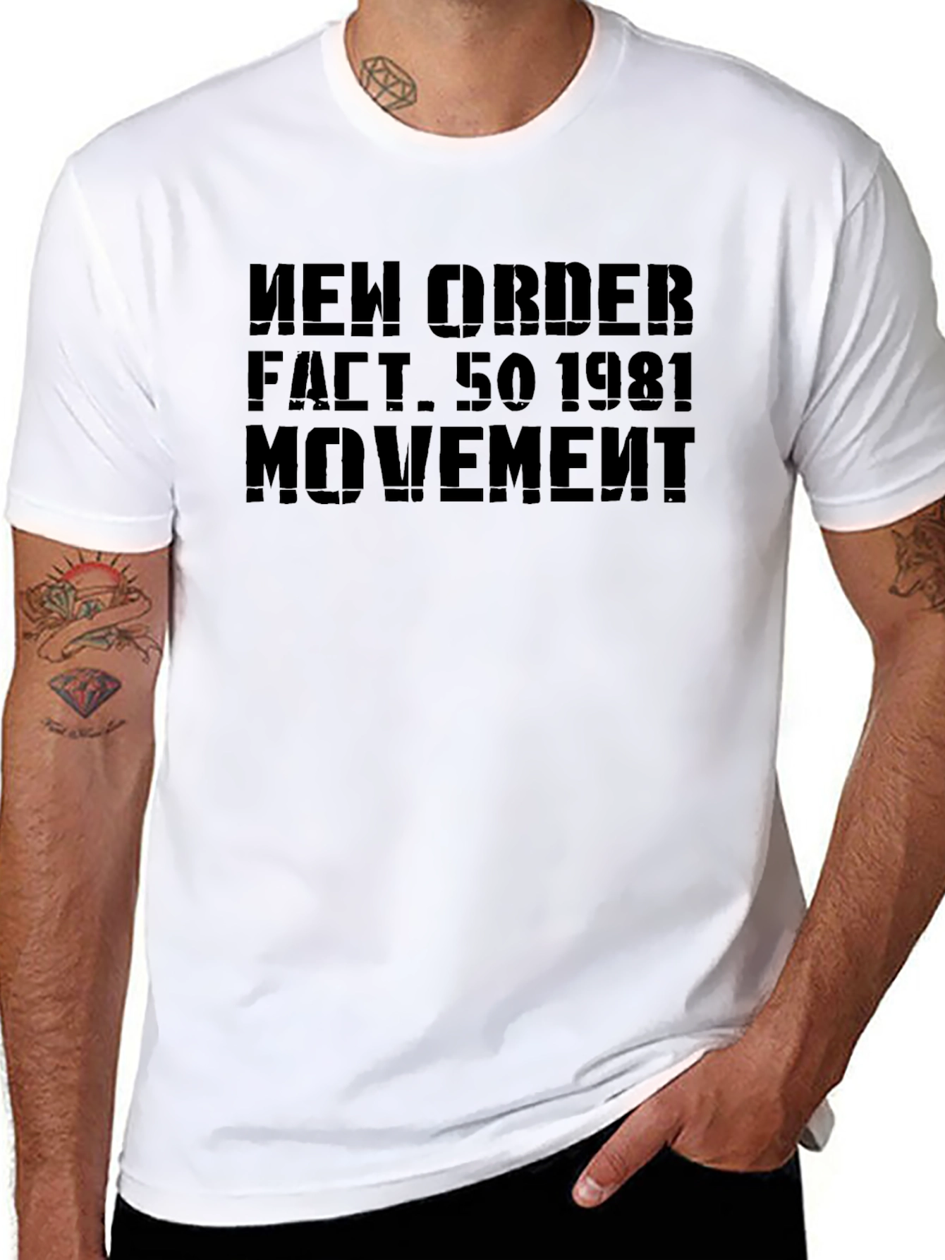 New Order Fact. 50 1981 Movement Black T-Shirt